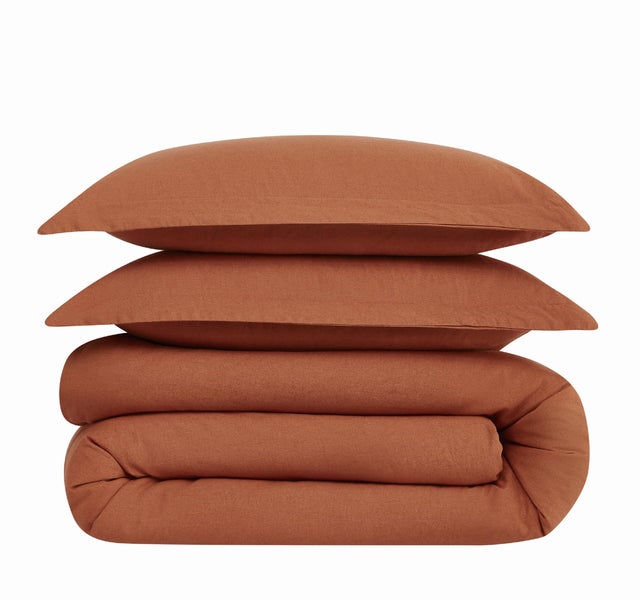 Brooklyn Loom Solid 3-Piece Full/Queen Comforter Set