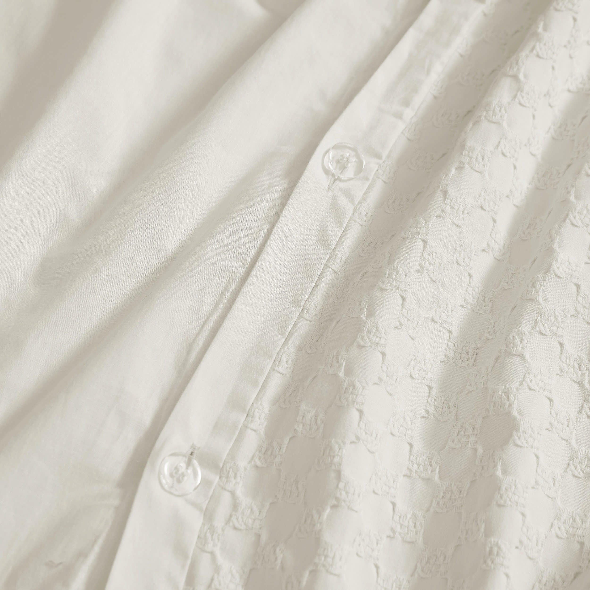 Brooklyn Loom Woven Texture 3-Piece King Duvet Set, Cream, large
