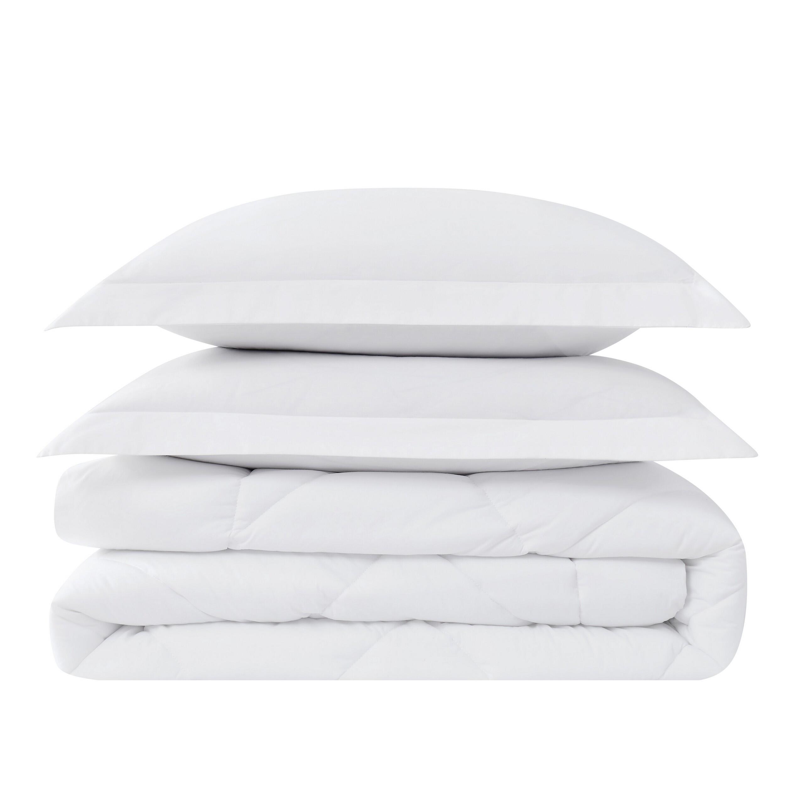 Cannon 200 Thread 3-Piece King Comforter Set, White, large