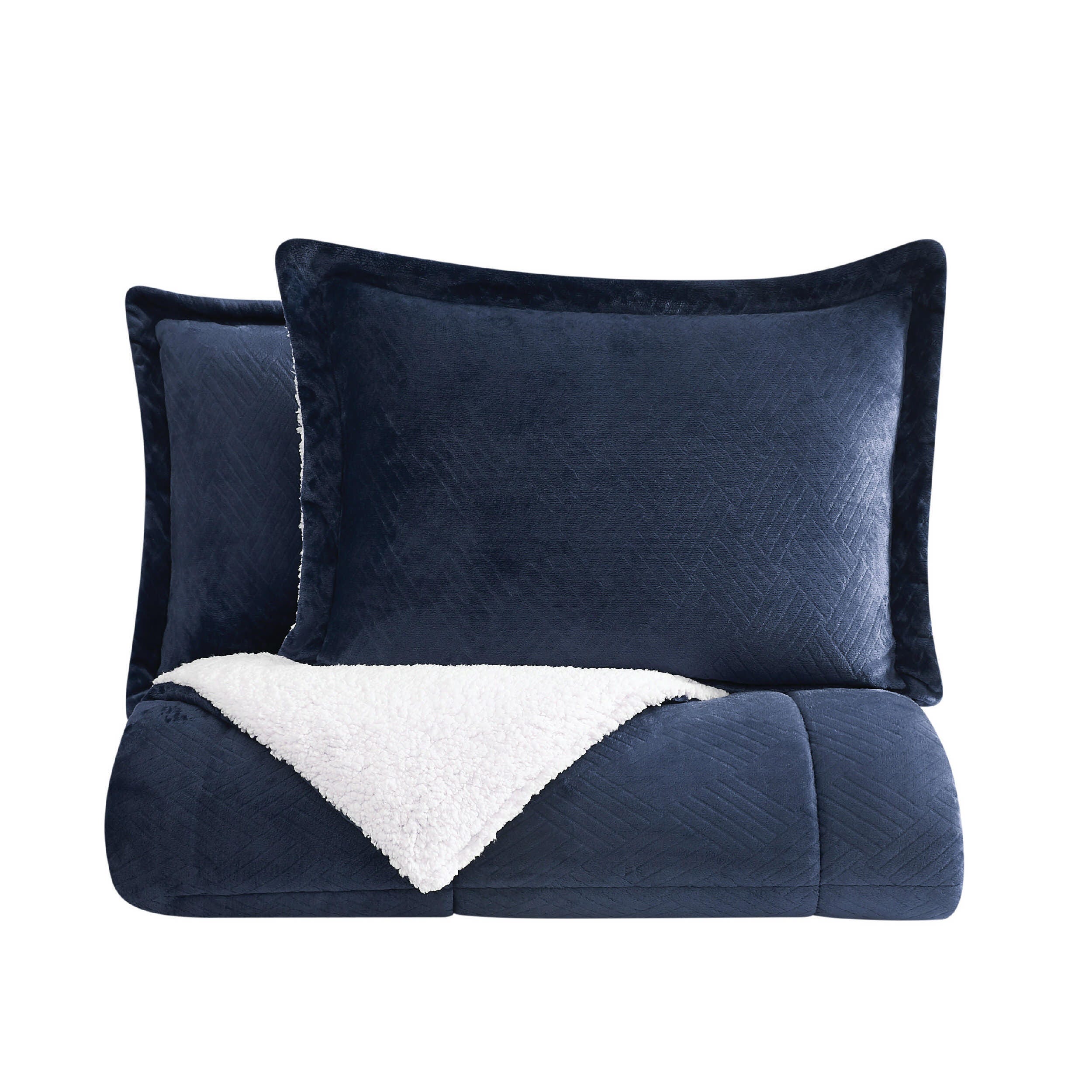 Cannon Carved 3-Piece Full/Queen Comforter Set, Blue, large