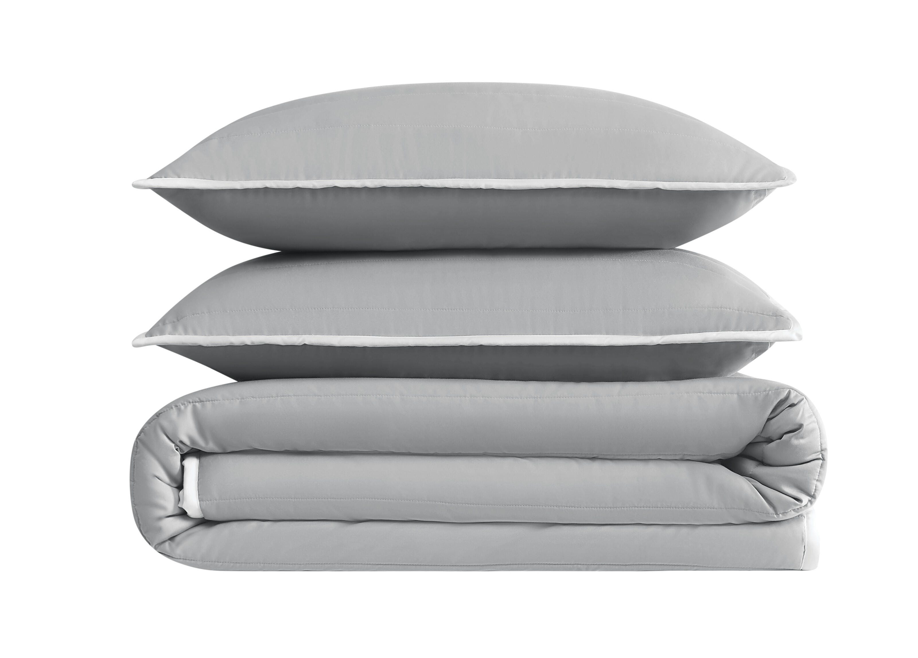Christian Siriano NY 2-Piece Twin Quilt Set, Gray, large