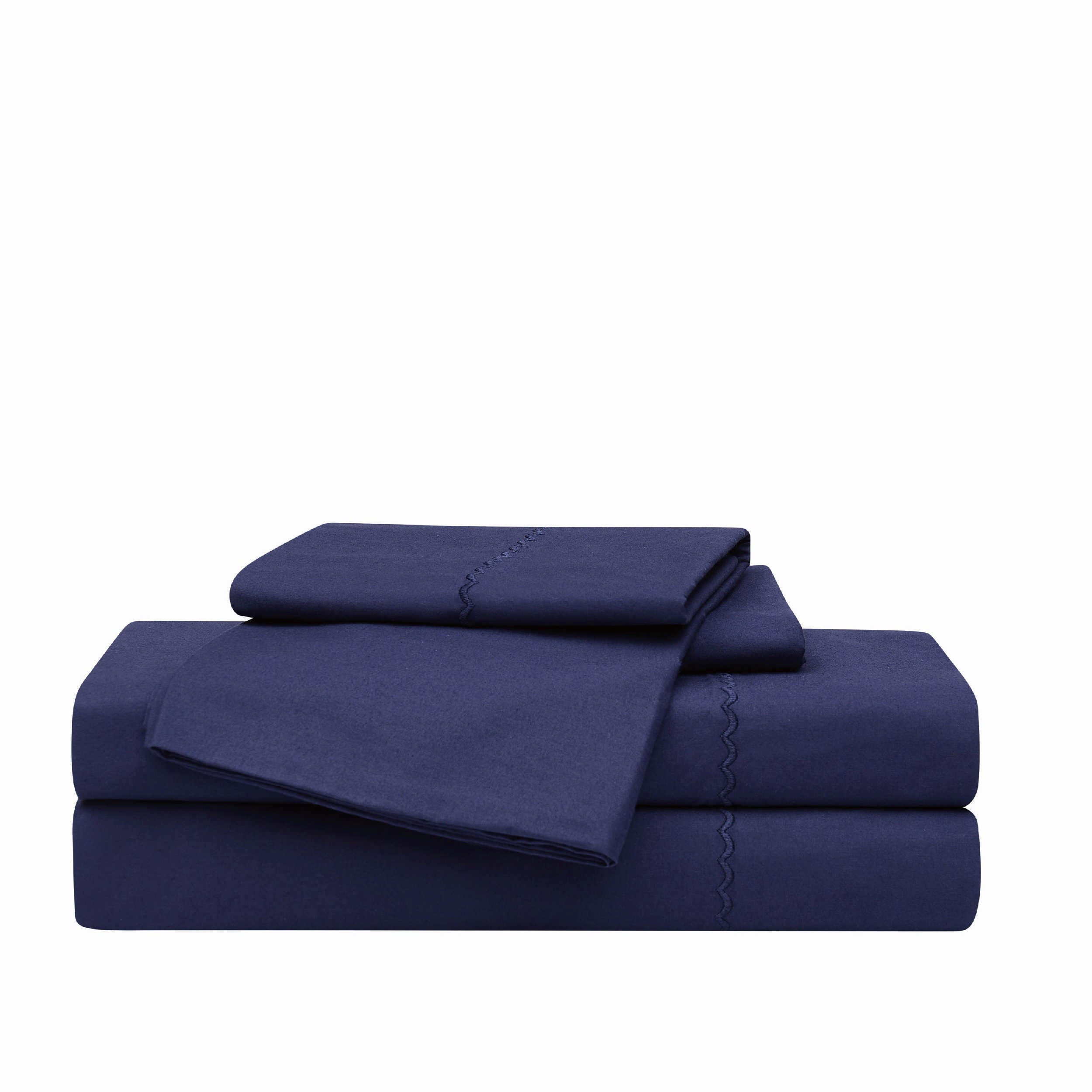 Oceanfront Resort 5-Piece Split King Sheet Set, Navy, large