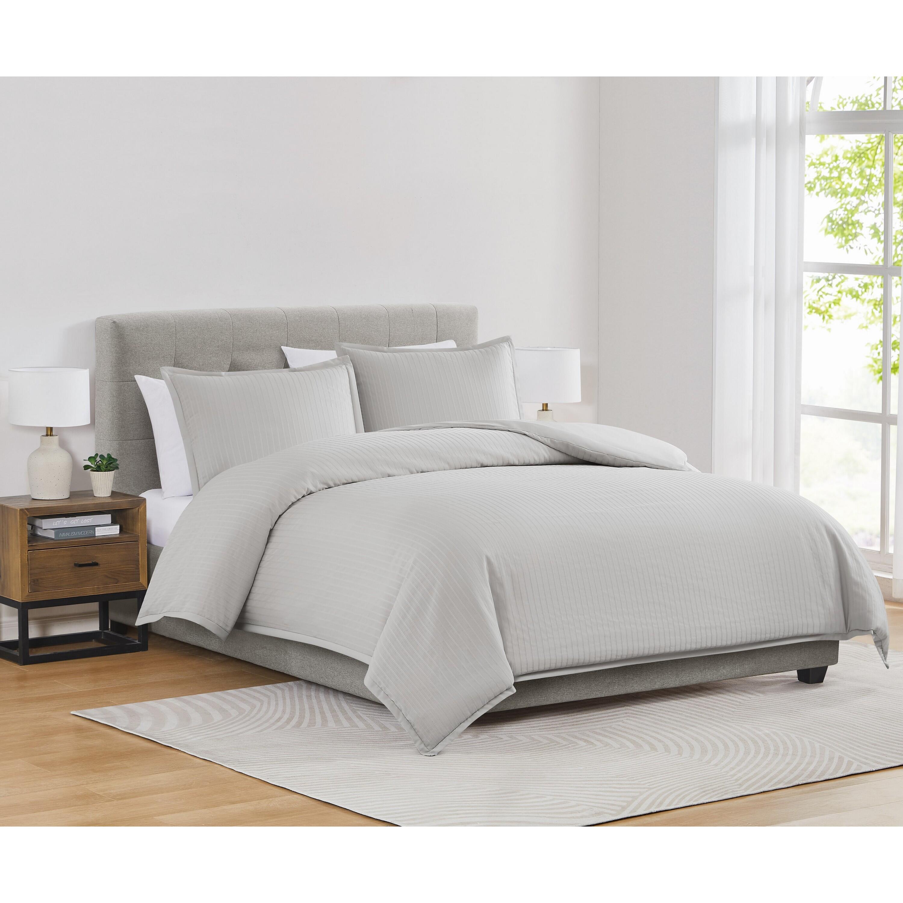 Royal Velvet Olivia 3-Piece King Duvet Set, Gray, large
