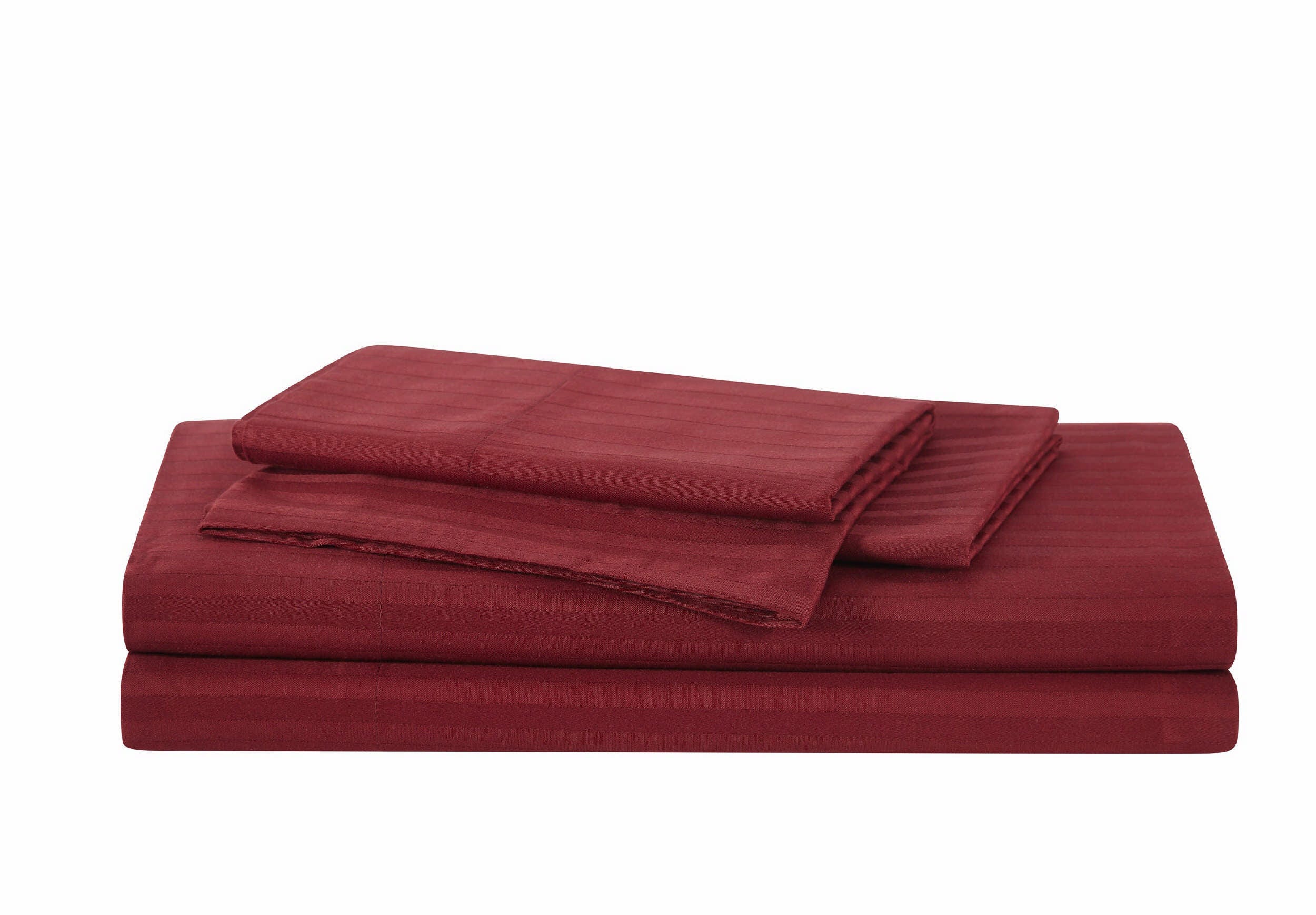 Royal Velvet Signature 3-Piece Queen Sheet Set, Burgundy, rollover