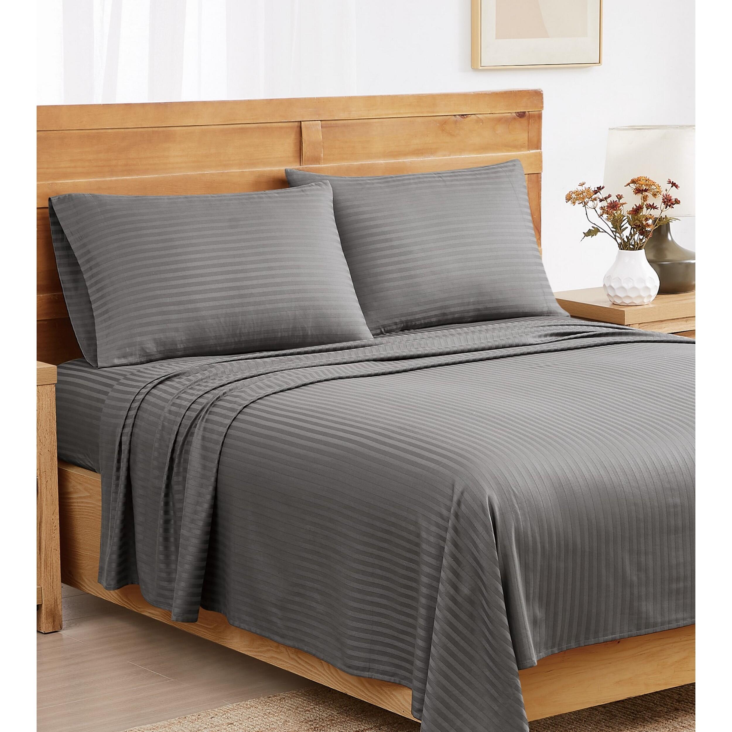 Royal Velvet Signature 3-Piece King Sheet Set, Gray, large
