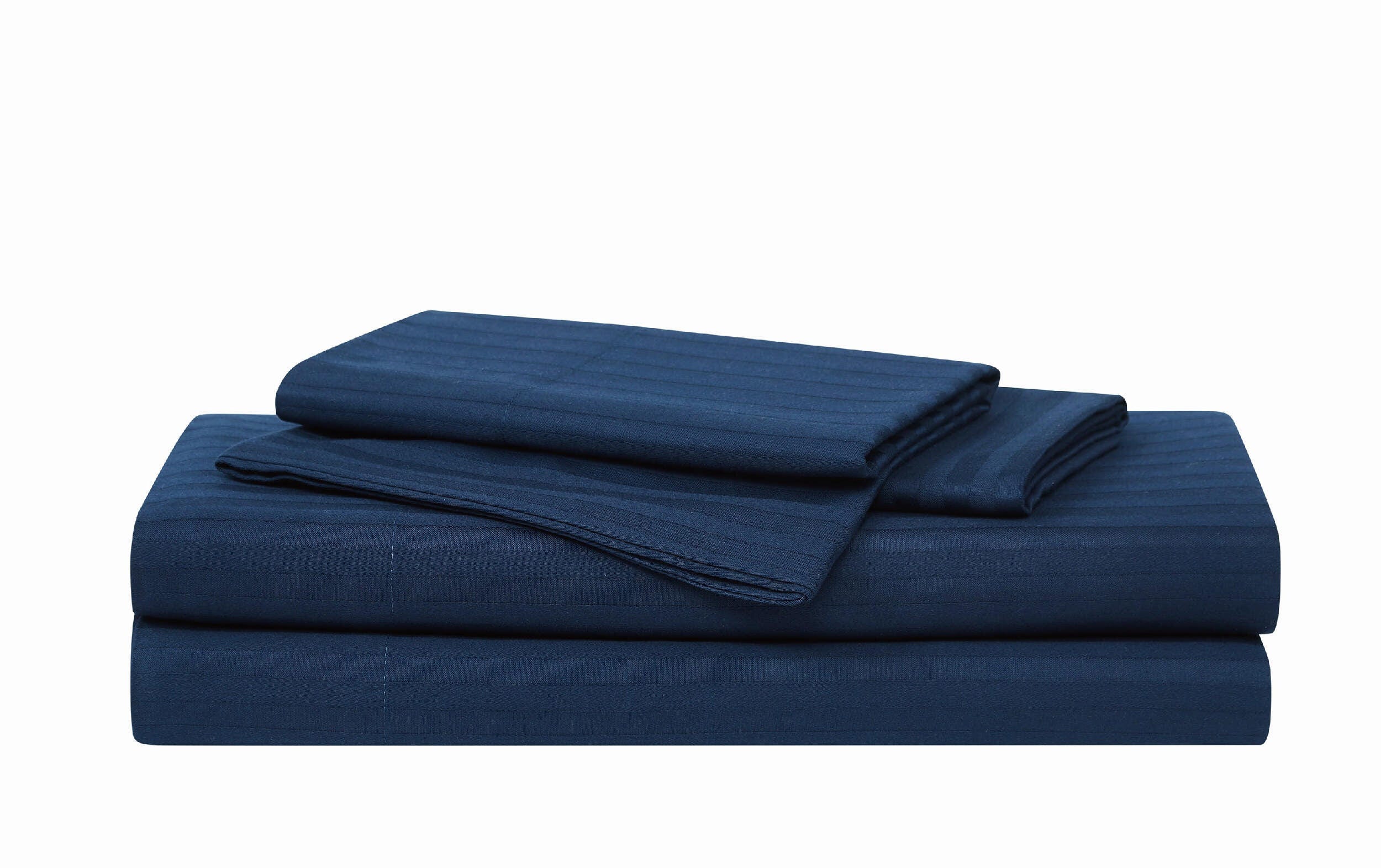 Royal Velvet Signature 5-Piece Split King Sheet Set, Navy Blue, large