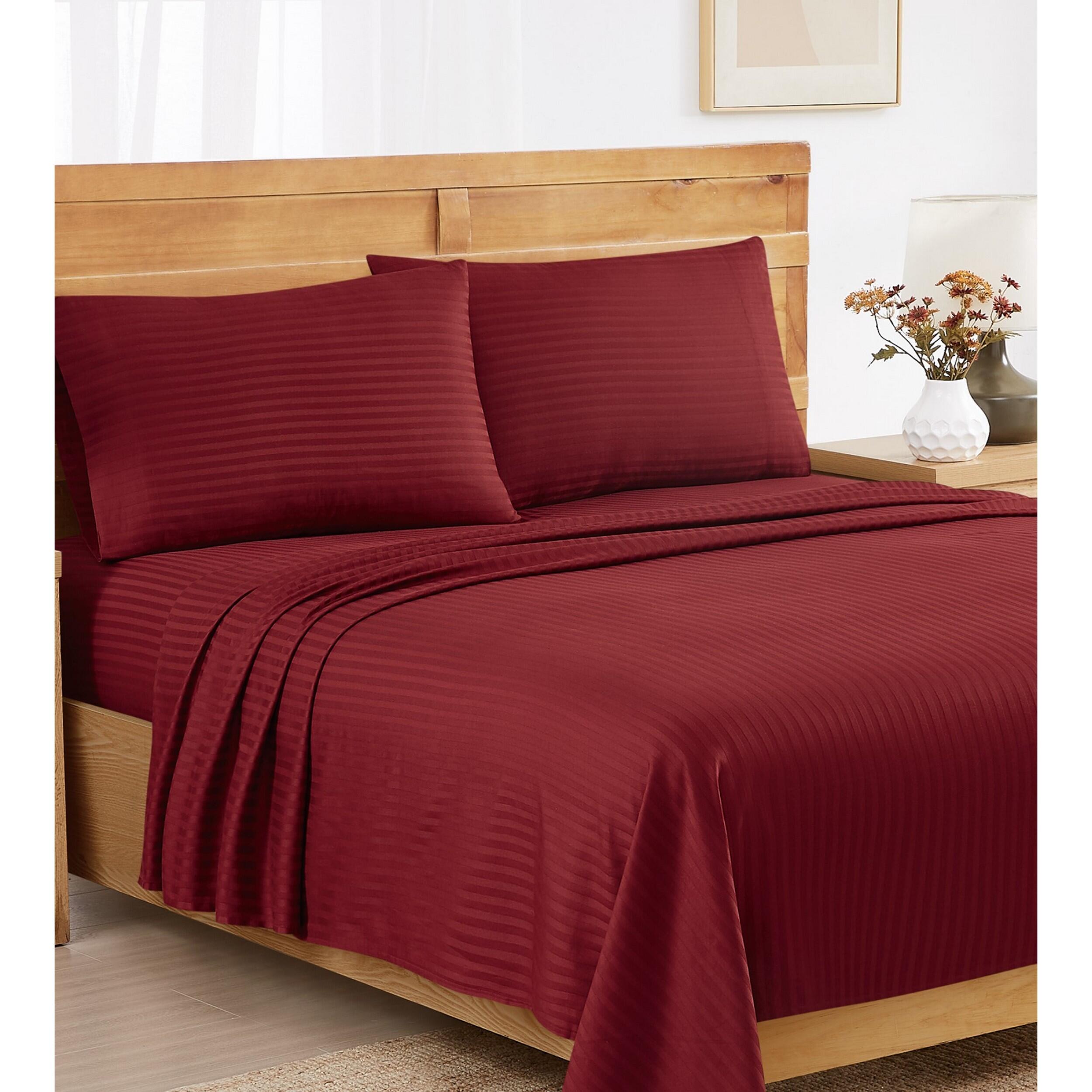 Royal Velvet Signature 3-Piece California King Sheet Set, Burgundy, large