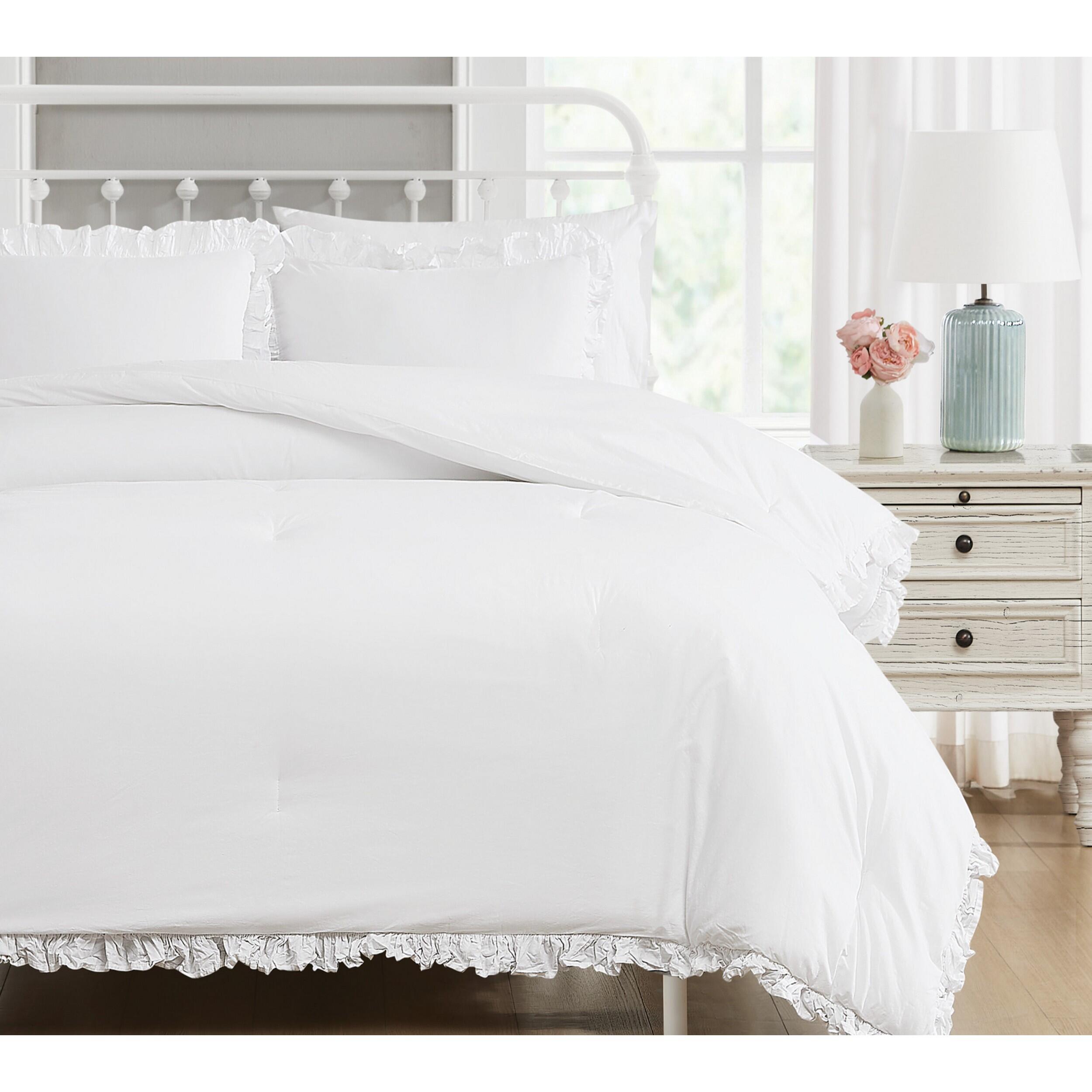 Farmhouse 2-Piece Twin Comforter Set, White, large