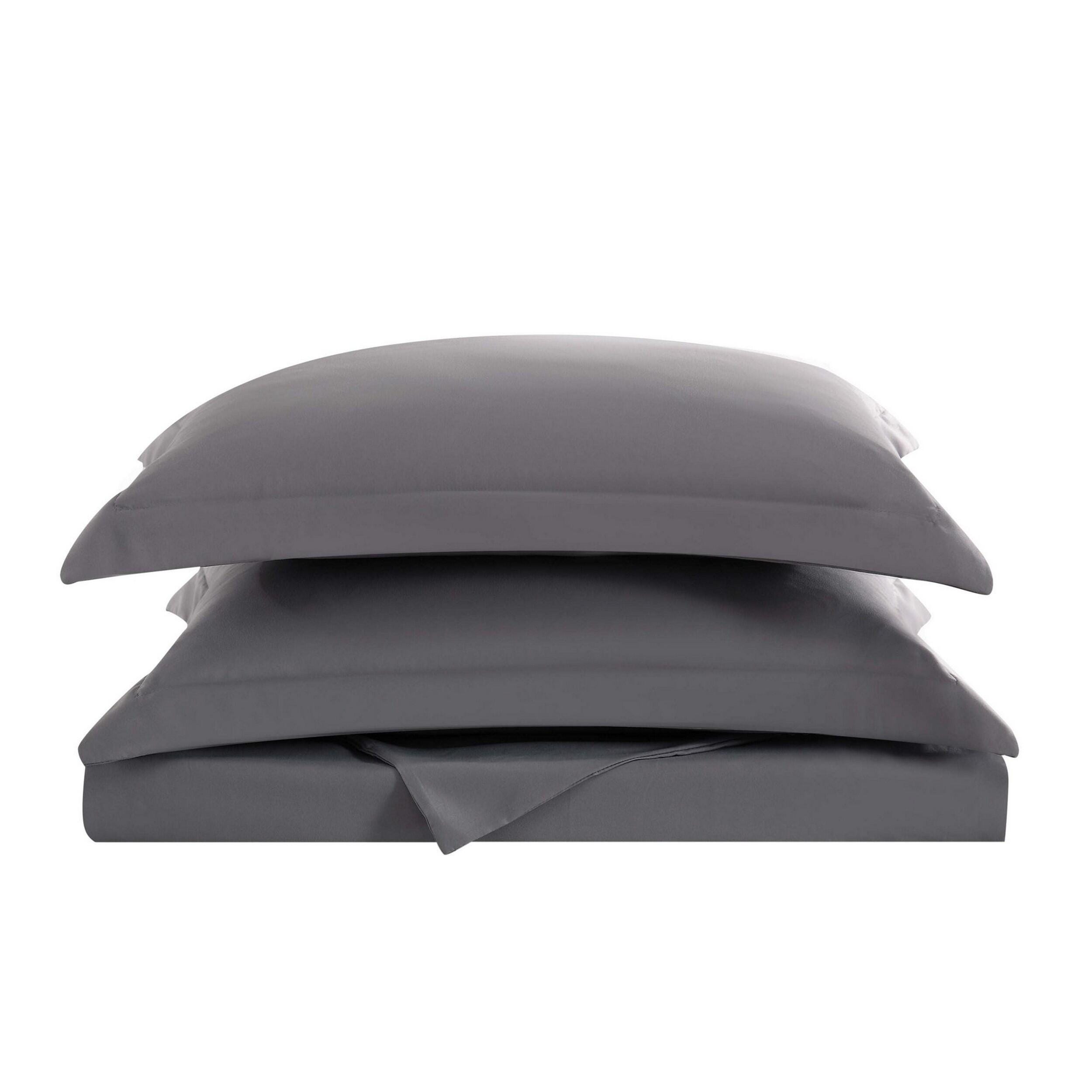 Truly Soft 3-Piece King Comforter Set, Gray, large