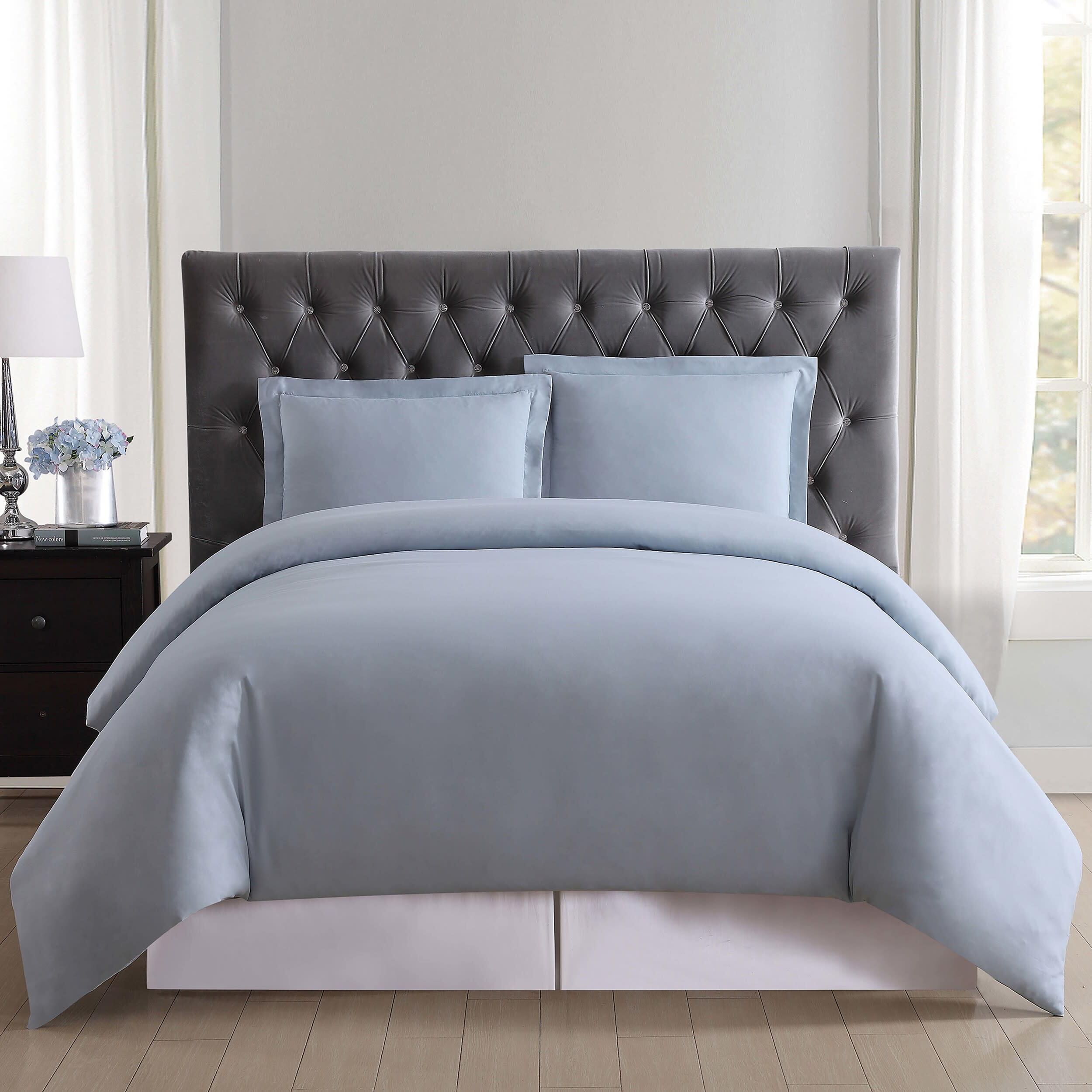 Truly Soft 3-Piece King Comforter Set, Light Blue, large