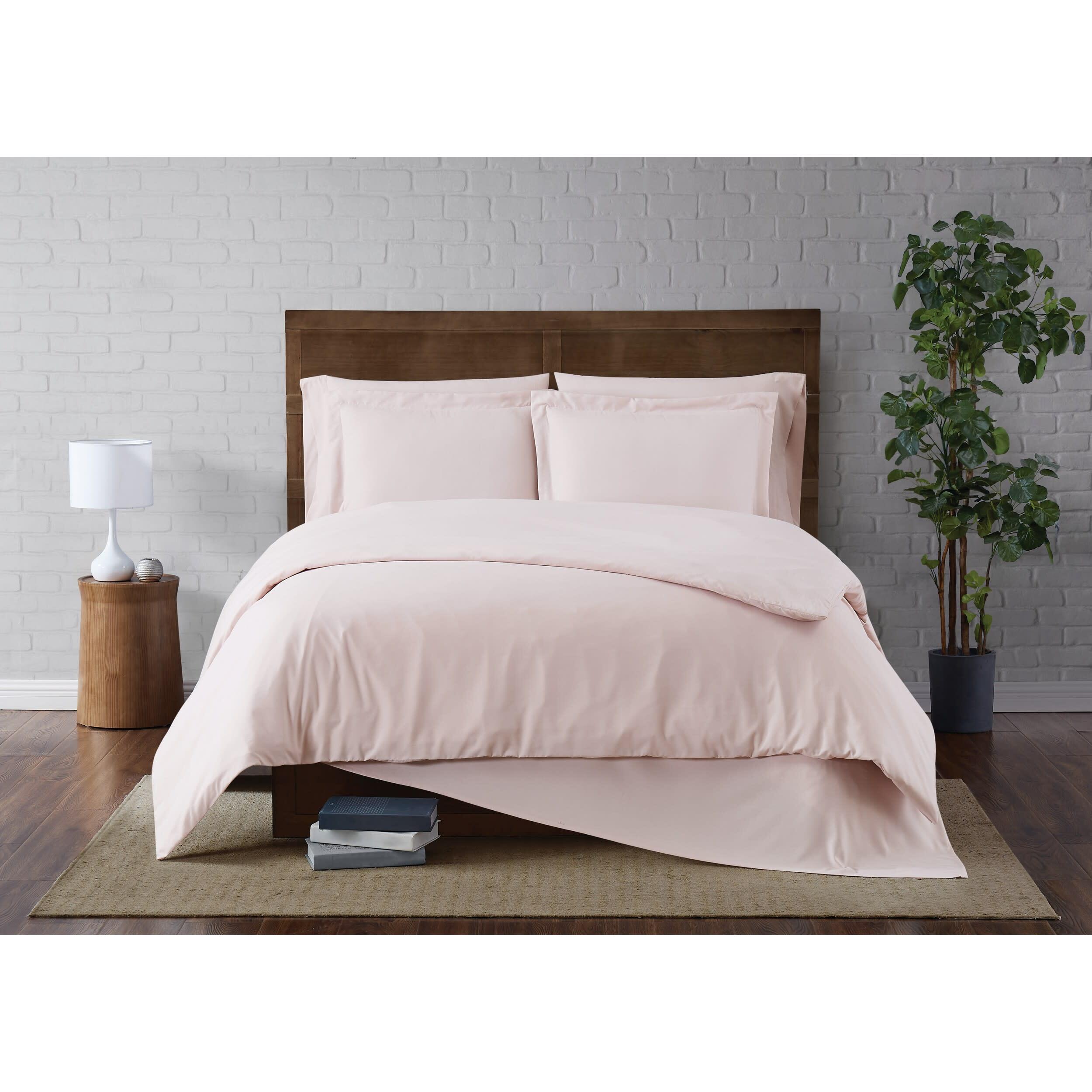 Truly Soft 3-Piece Full/Queen Comforter Set, Blush, large