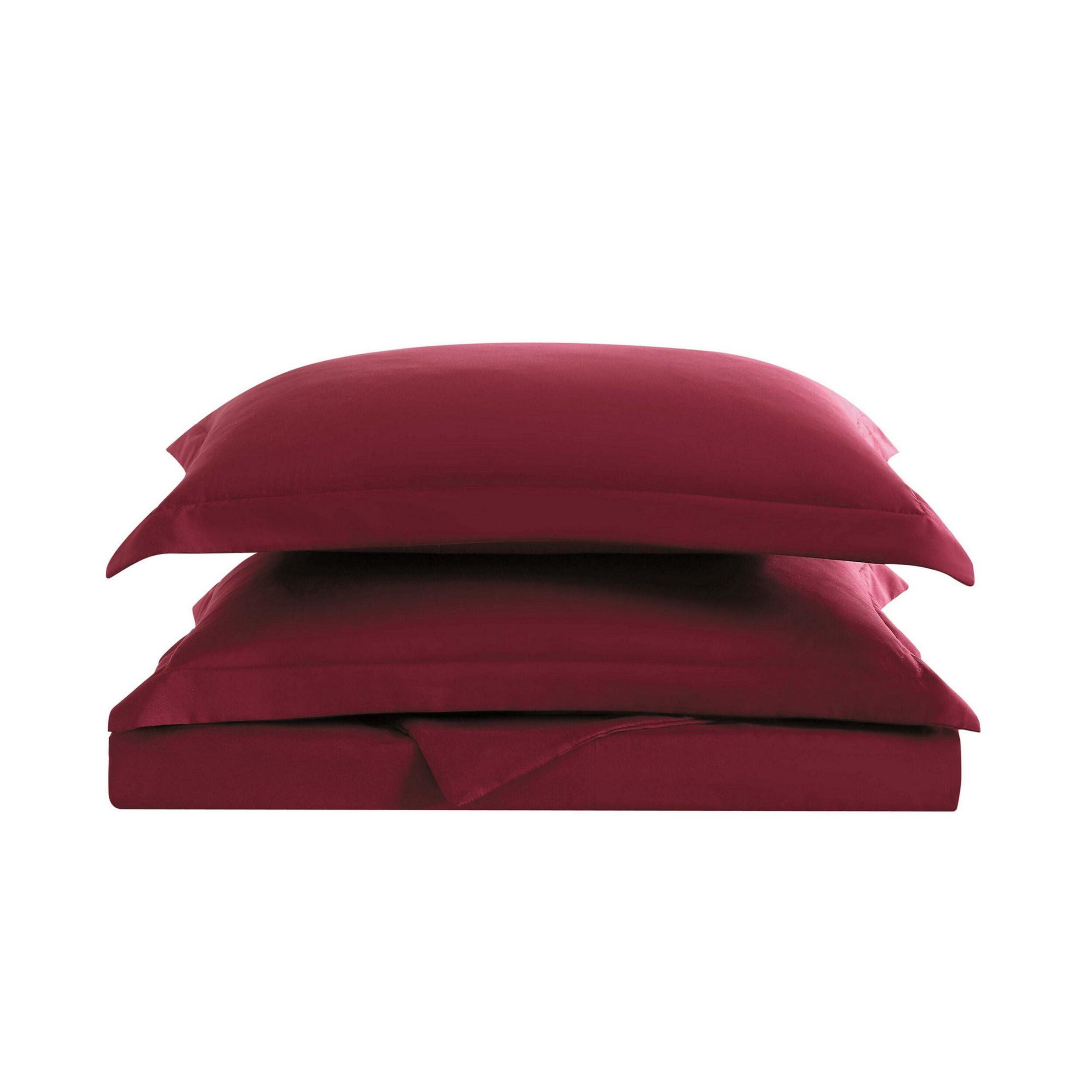 Truly Soft 3-Piece Full/Queen Comforter Set, Burgundy, large
