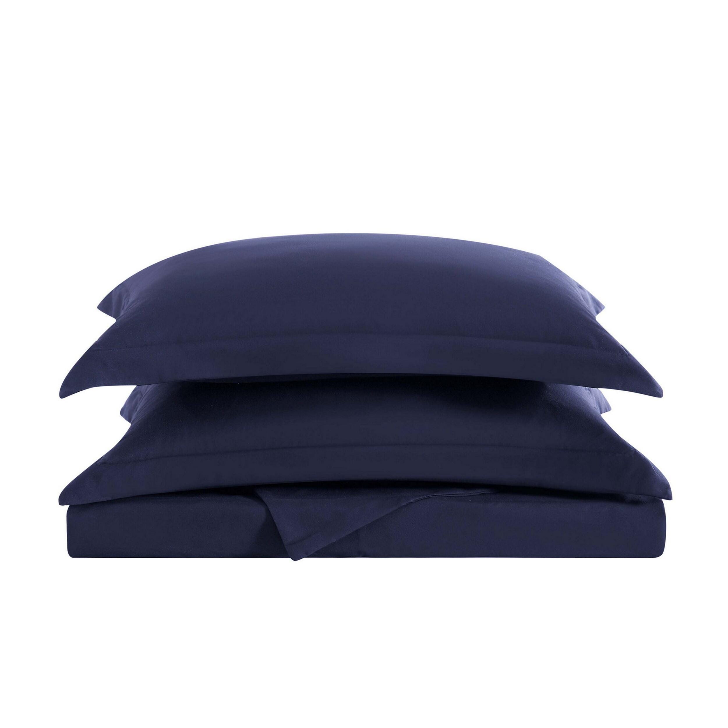 Truly Soft 3-Piece Full/Queen Comforter Set, Navy Blue, large
