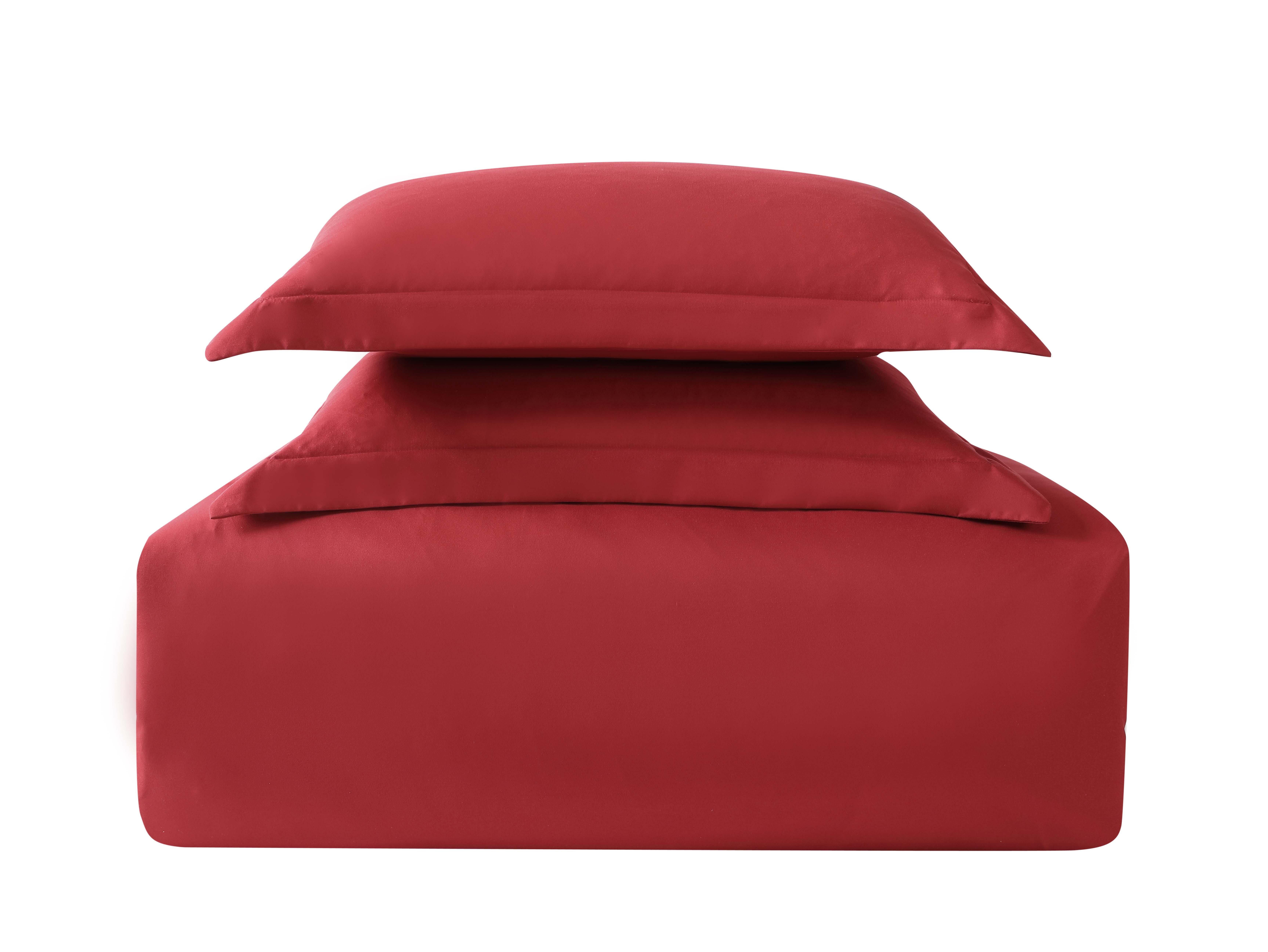 Truly Soft 3-Piece King Comforter Set, Red, large