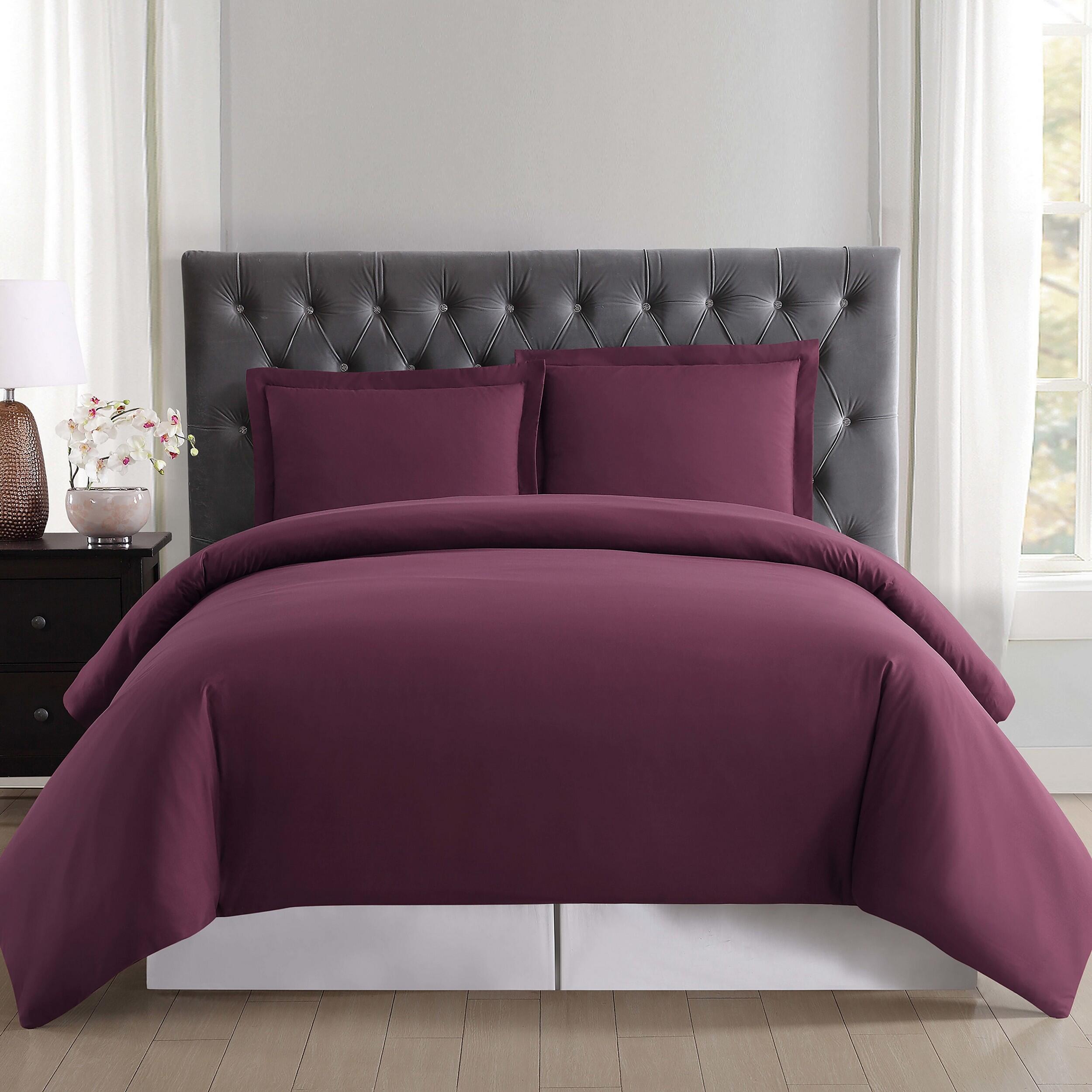 Truly Soft 3-Piece King Comforter Set, Burgundy, rollover