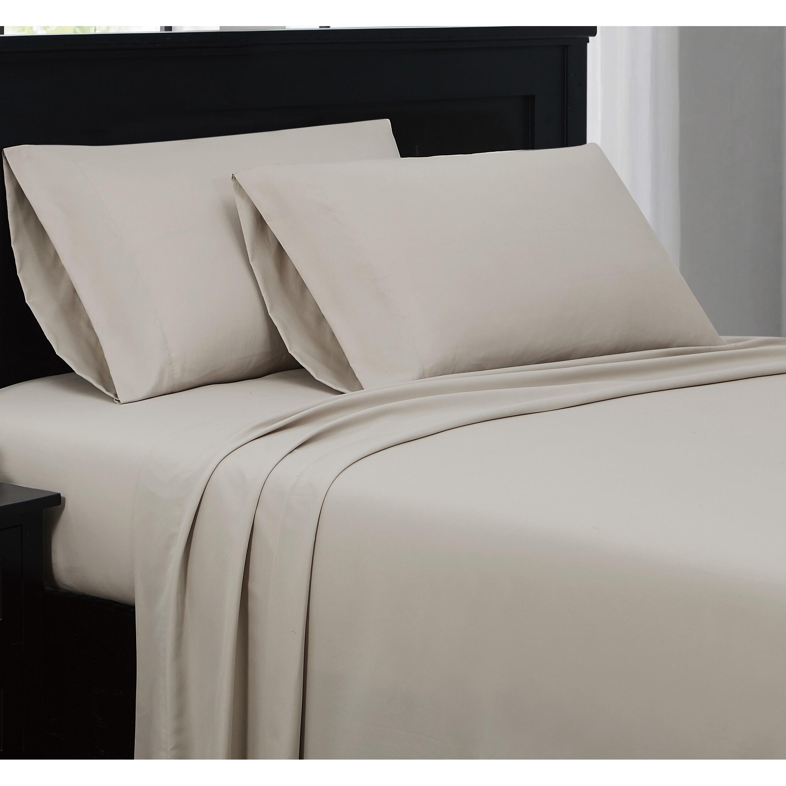 Truly Soft 3-Piece Queen Sheet Set, Beige, large