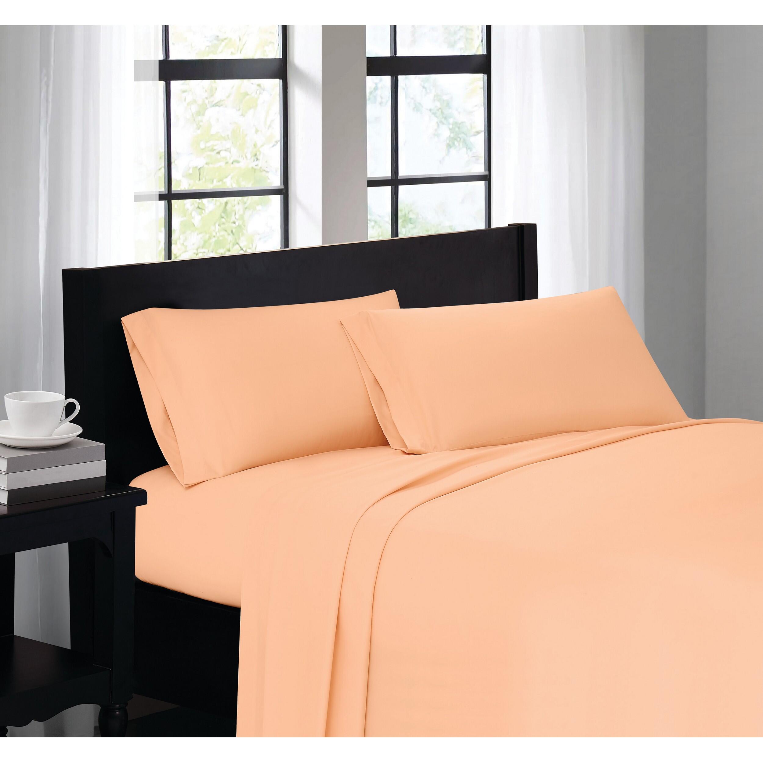Truly Soft 2-Piece Twin XL Sheet Set, Peach, rollover
