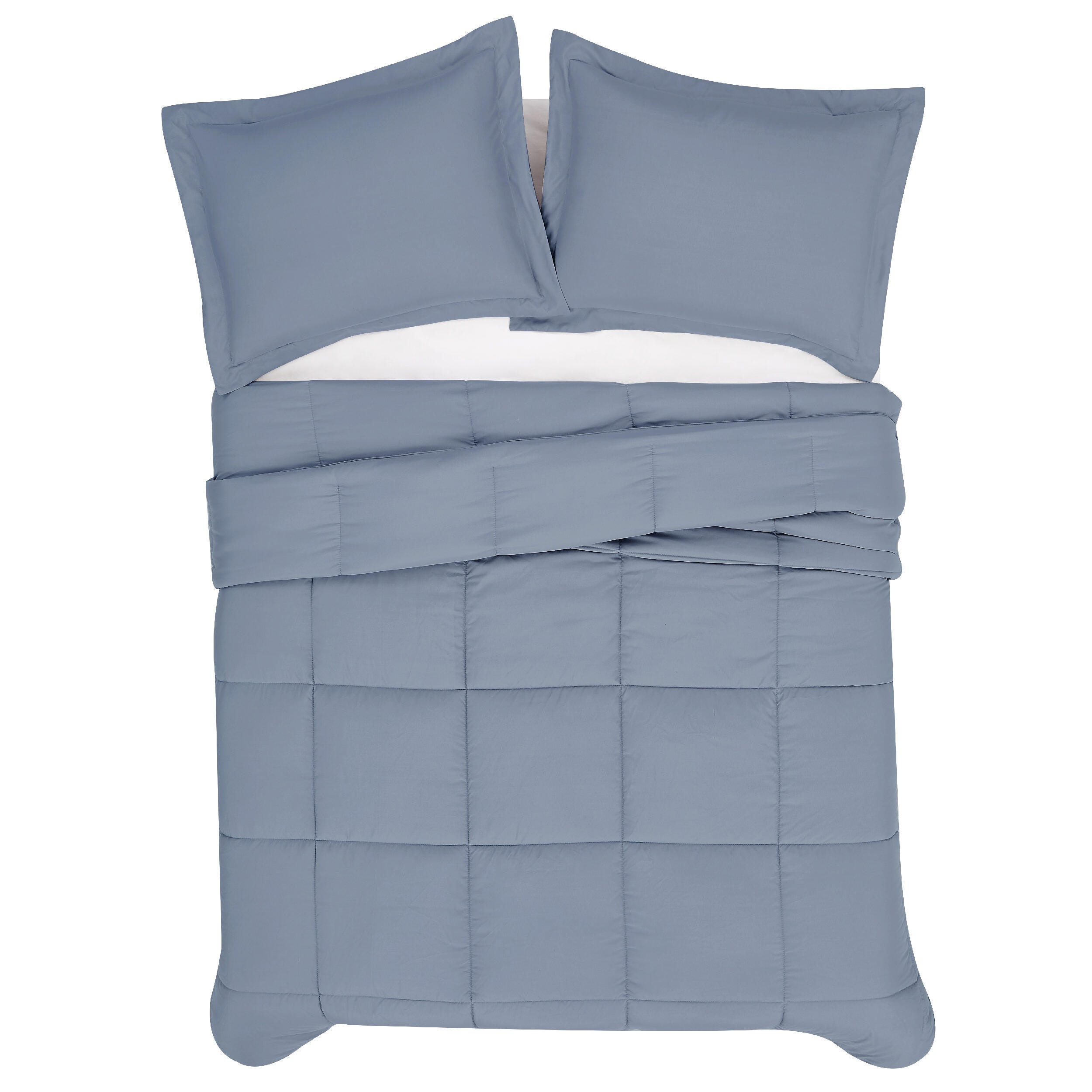 Truly Soft Solid 2-Piece Twin Comforter Set, Blue, large