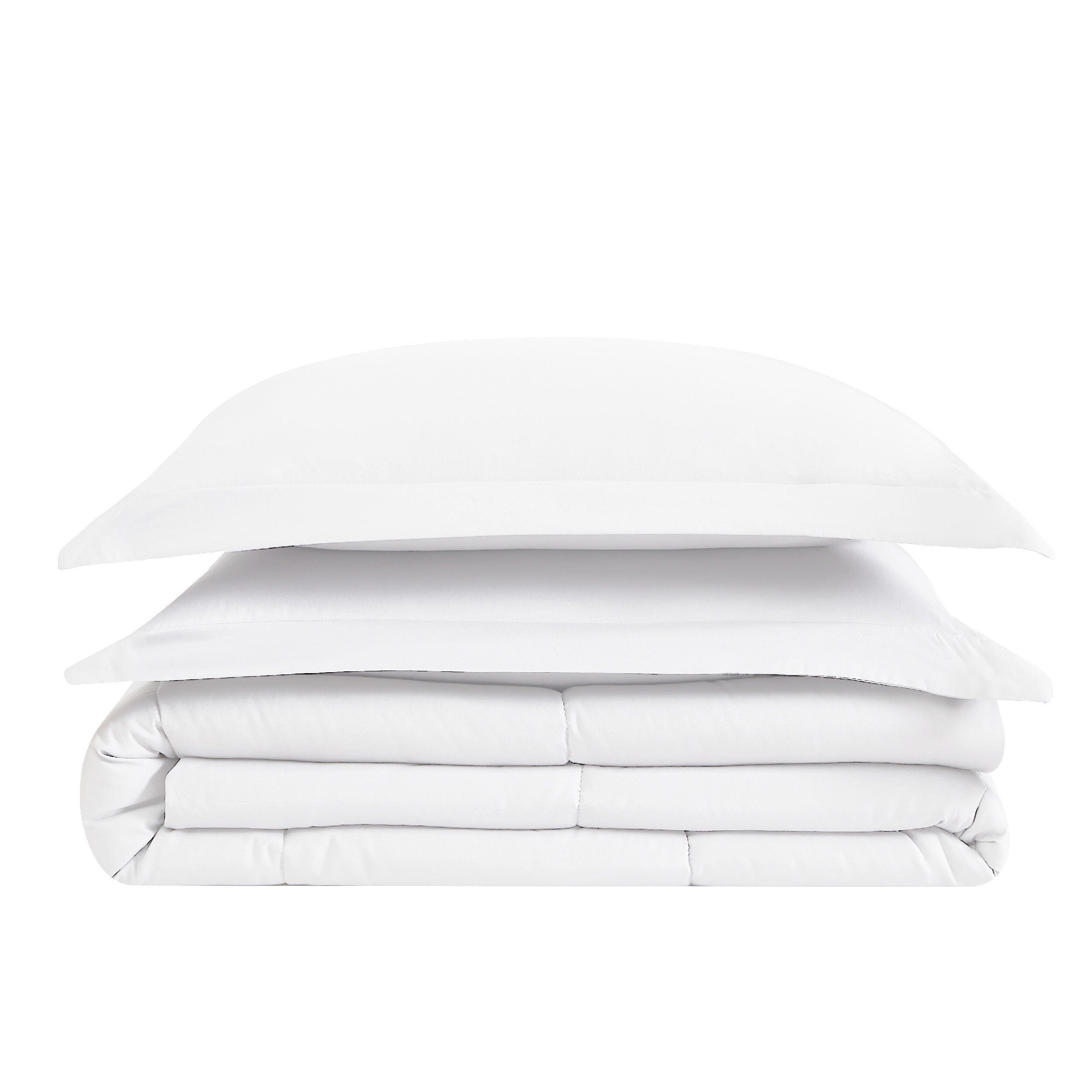 Truly Soft Solid 3-Piece Full/Queen Comforter Set, White, large