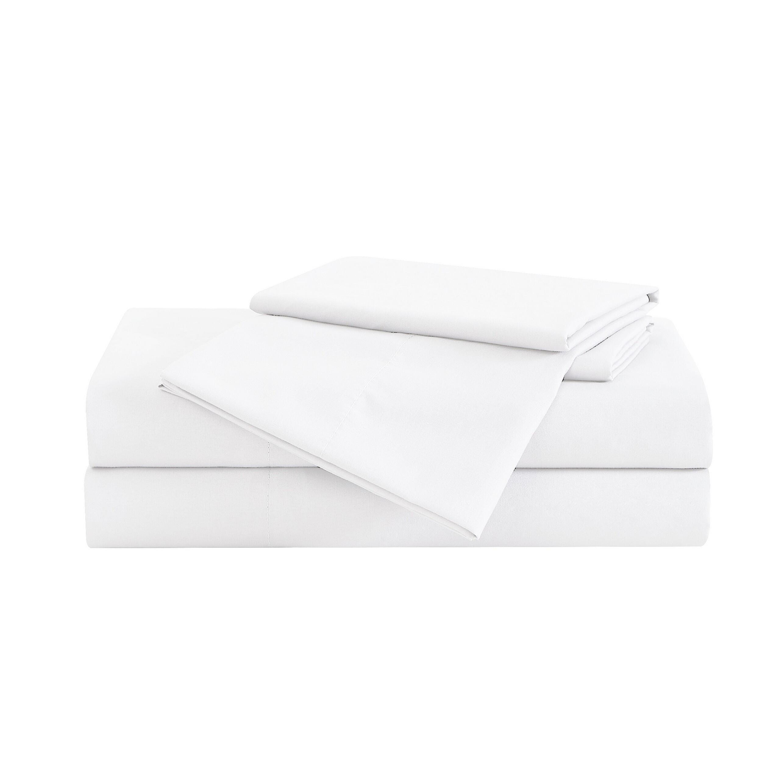 Truly Soft Solid 3-Piece Queen Sheet Set, White, large