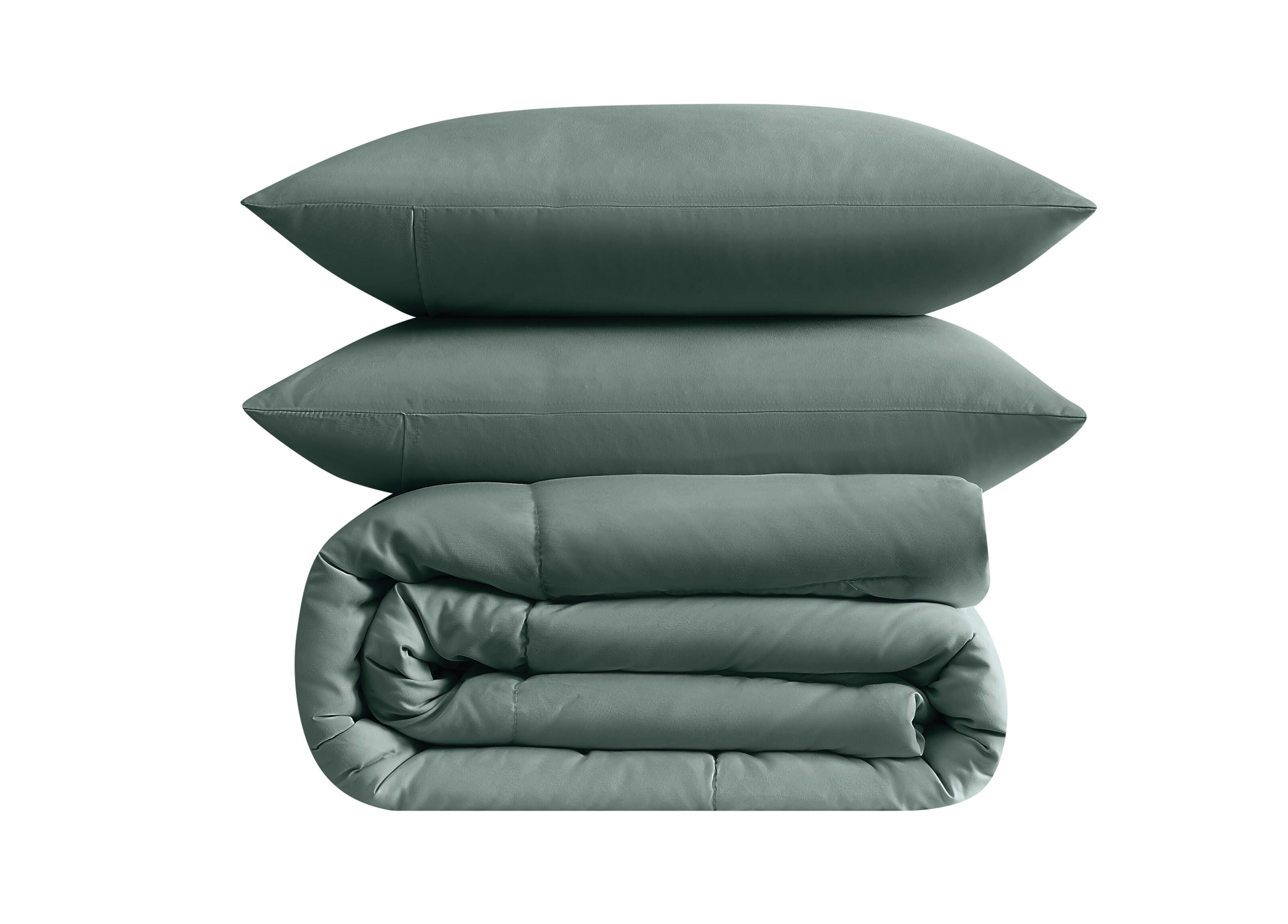 Truly Soft Sustainable 2-Piece Twin Comforter Set, Sage, rollover