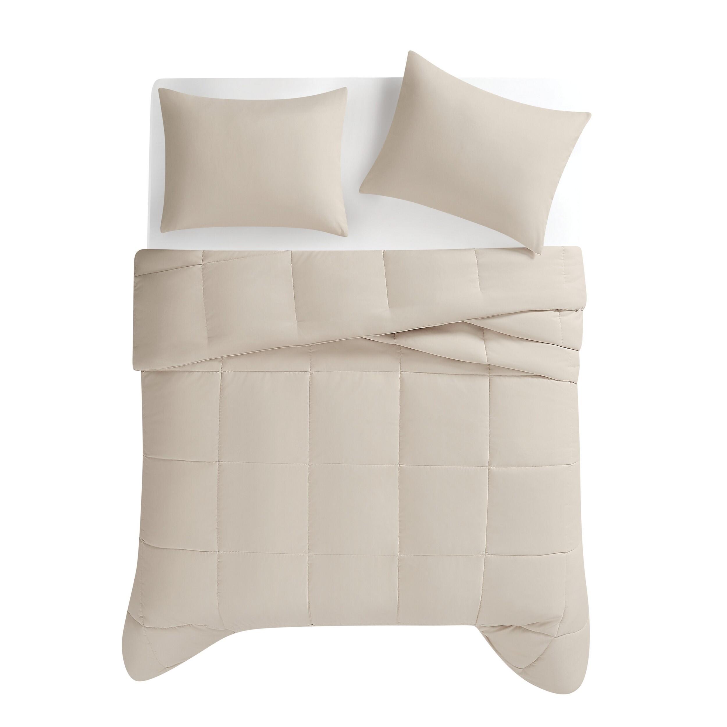Truly Soft Sustainable 2-Piece Twin Comforter Set, Beige, large