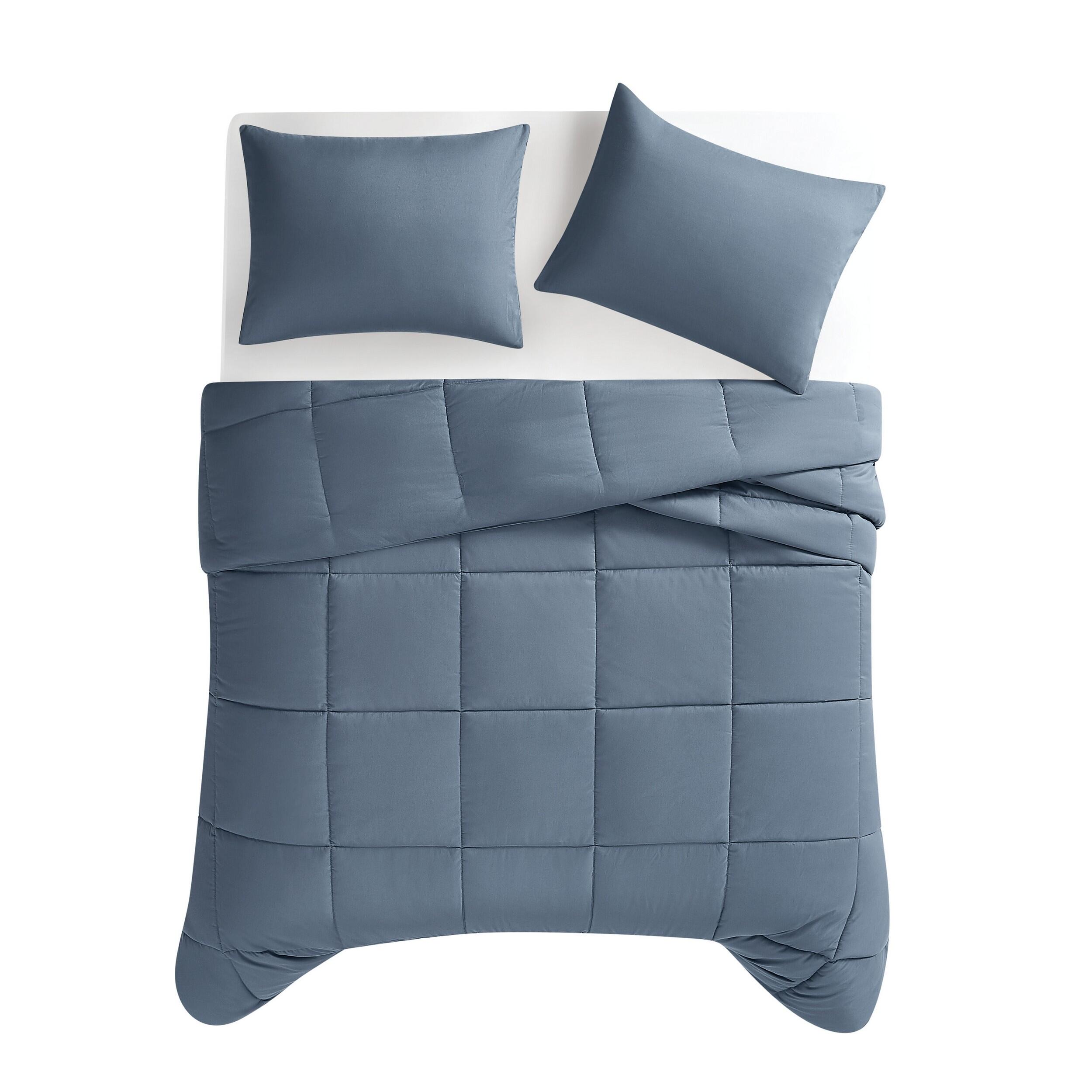 Truly Soft Sustainable 3-Piece Full/Queen Comforter Set, Blue, large