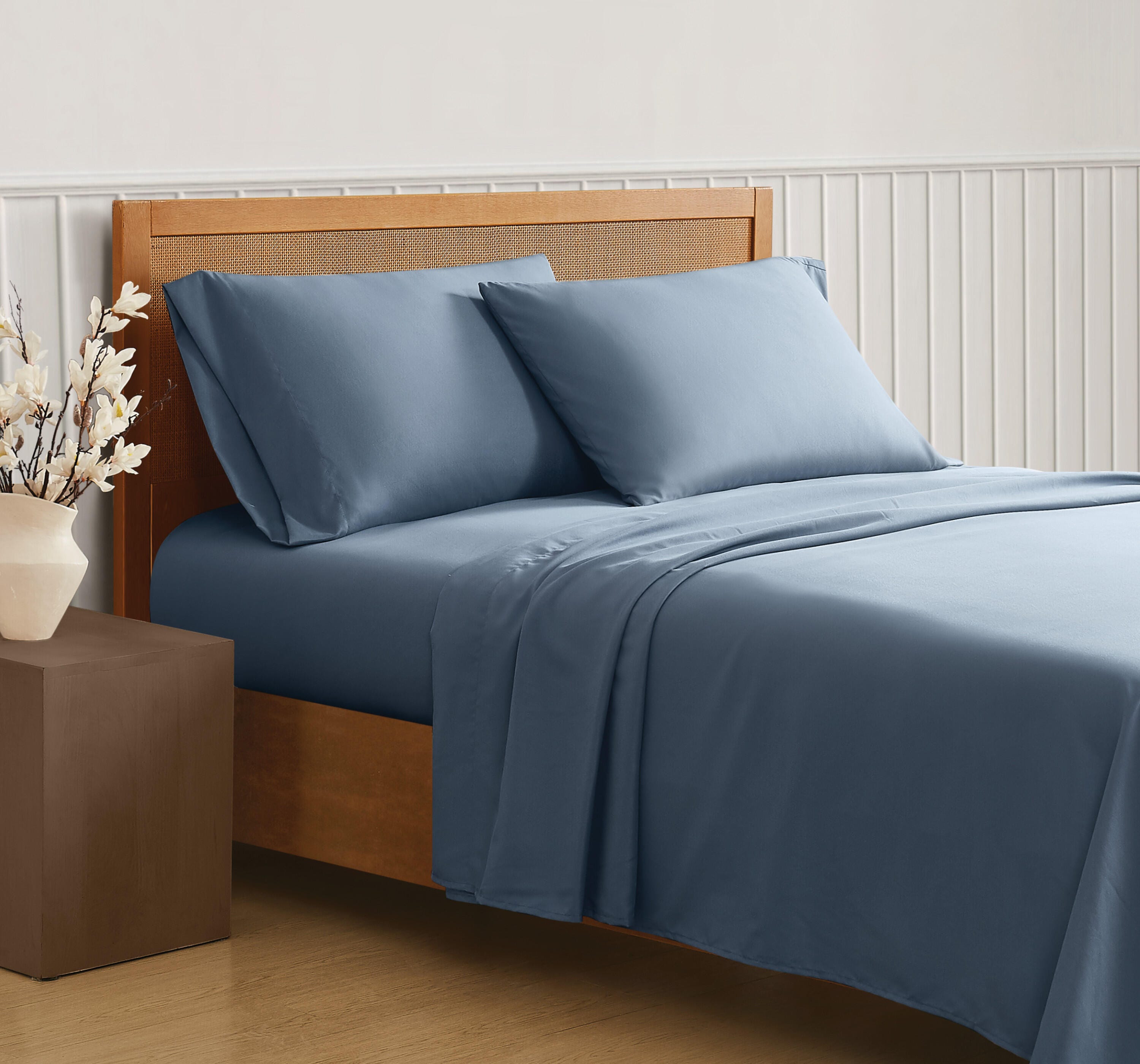 Truly Soft Sustainable 3-Piece Queen Sheet Set, Blue, large