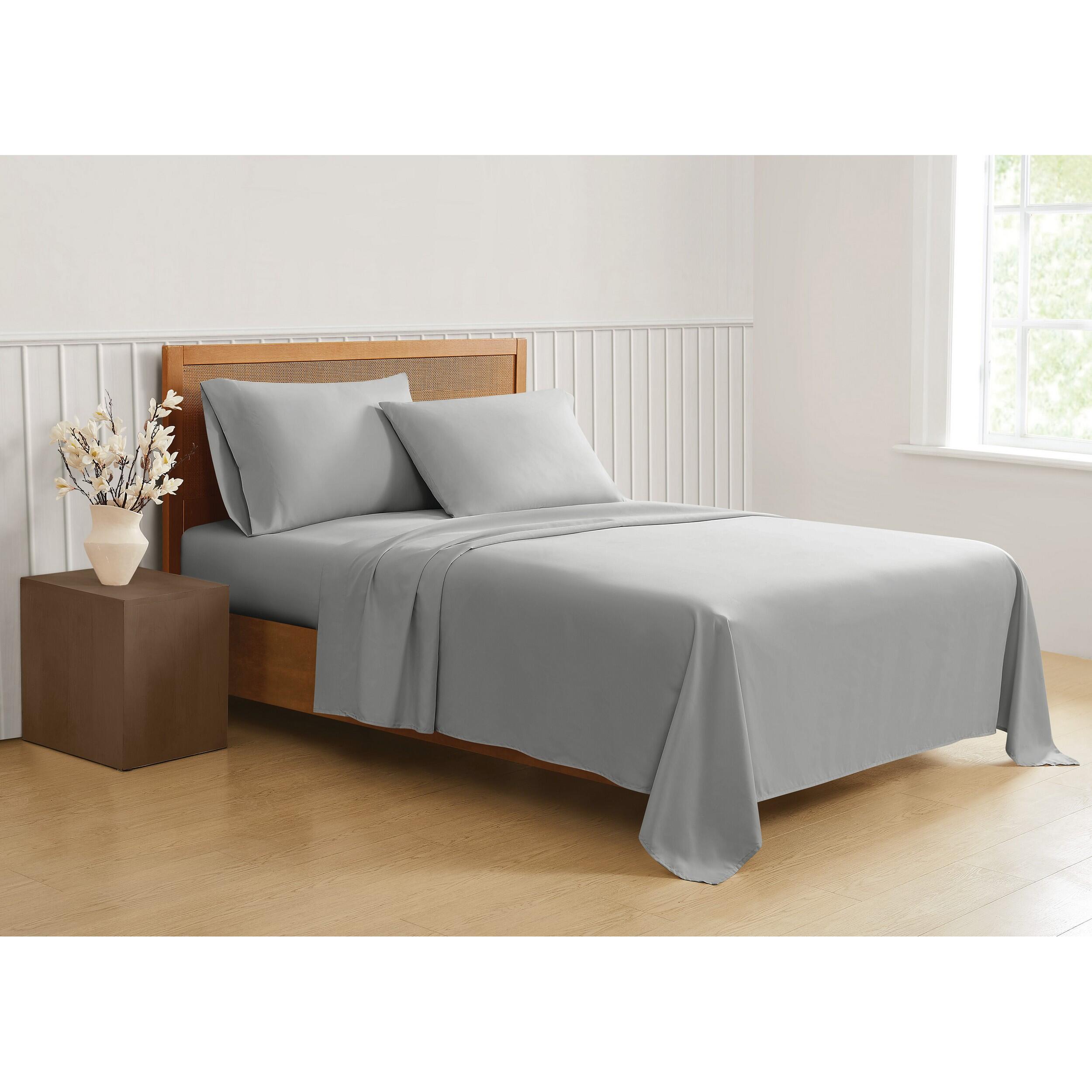 Truly Soft Sustainable 5-Piece Split King Sheet Set, Gray, rollover