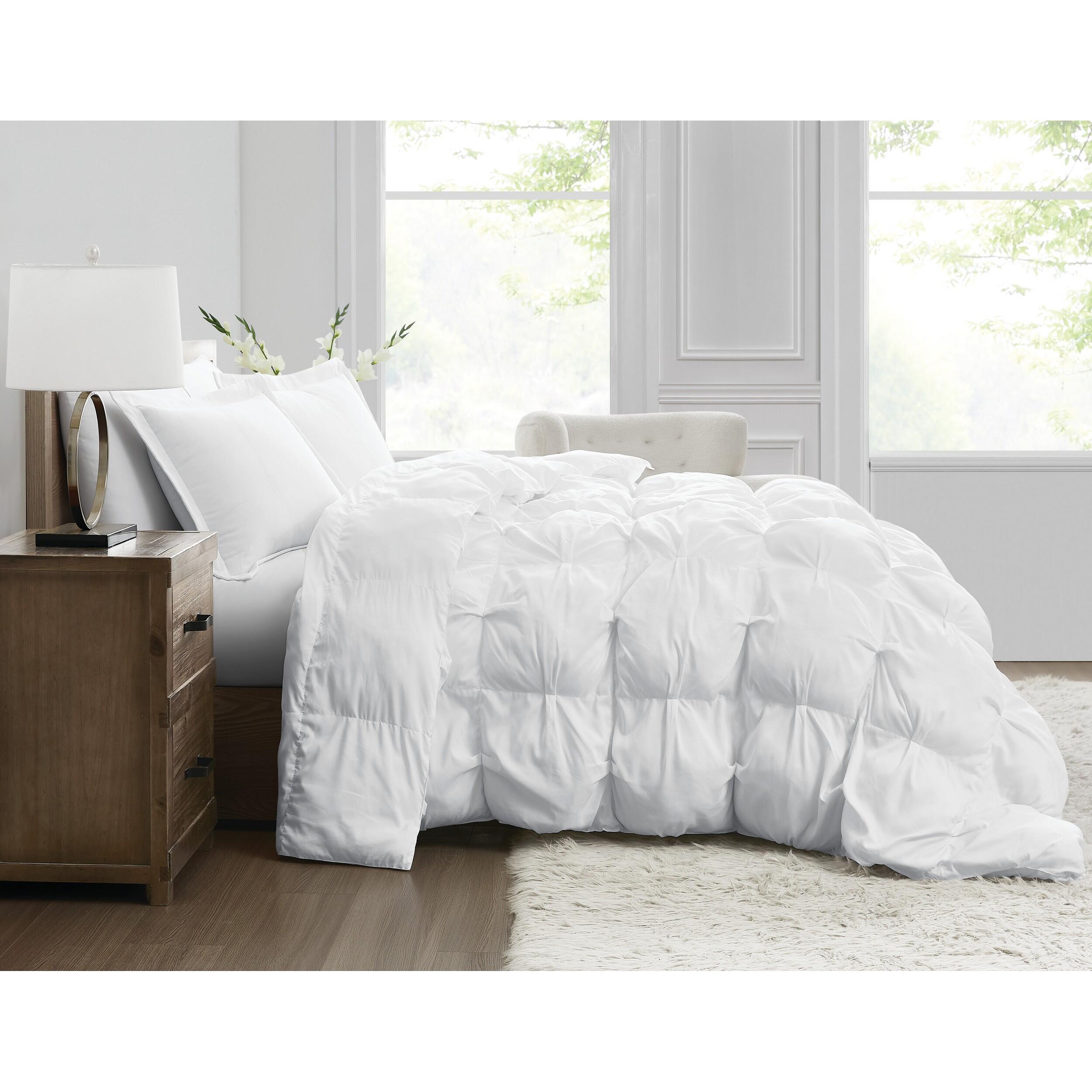 Truly Soft Cloud Puffer 3-Piece King Comforter Set, White, large
