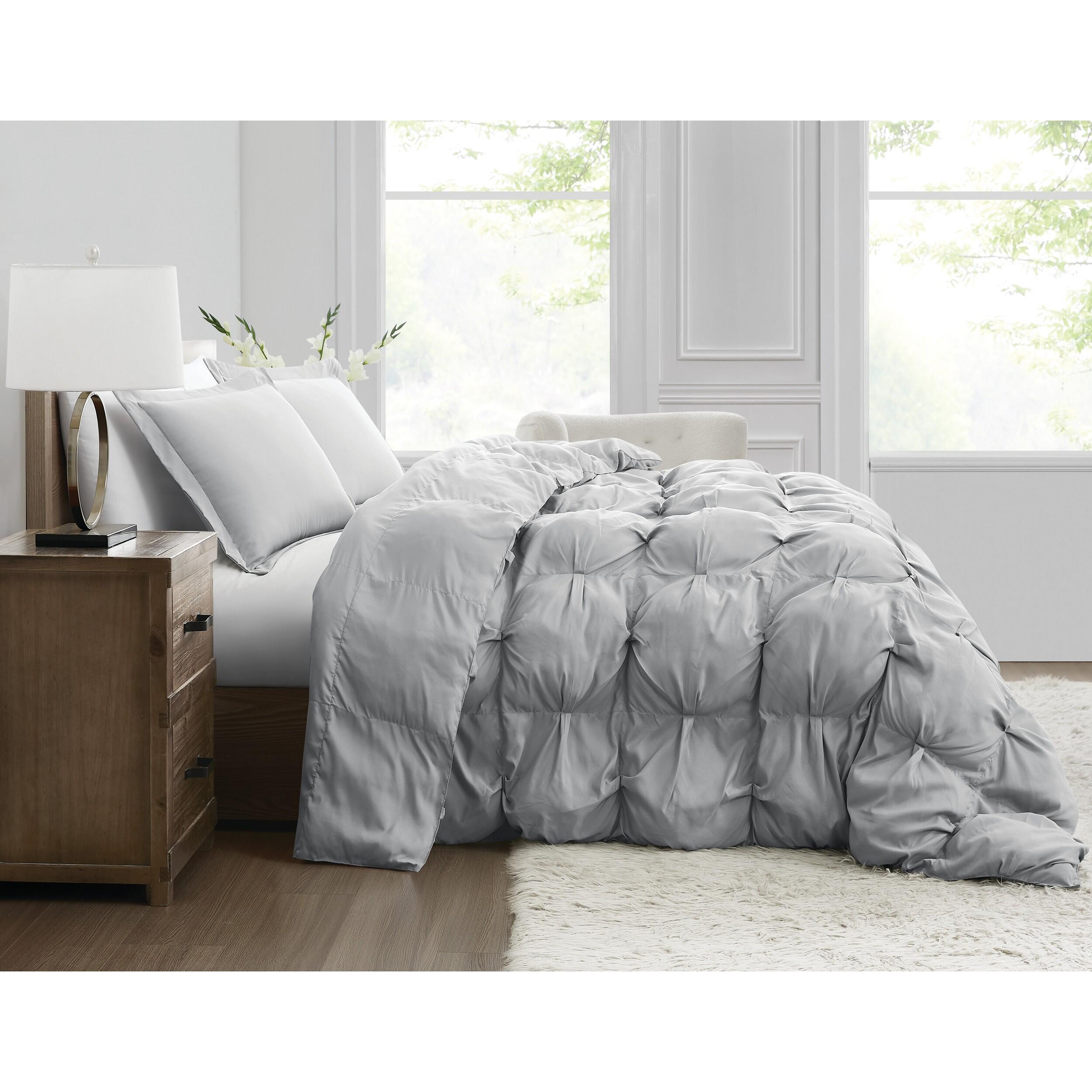 Truly Soft Cloud Puffer 3-Piece Full/Queen Comforter Set, Gray, large