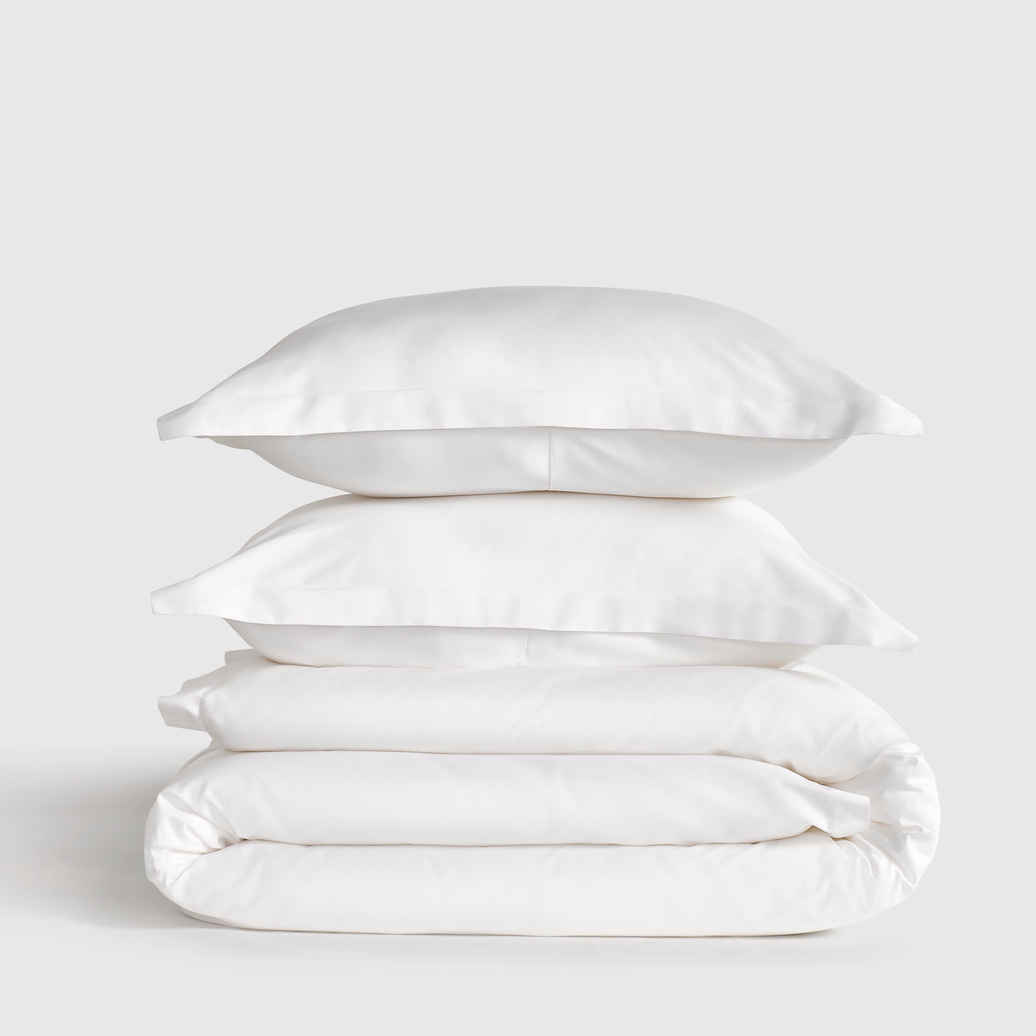 J. Queen New York Premier Sateen 3 Piece King/California King Duvet Cover Set, Crisp White, rollover