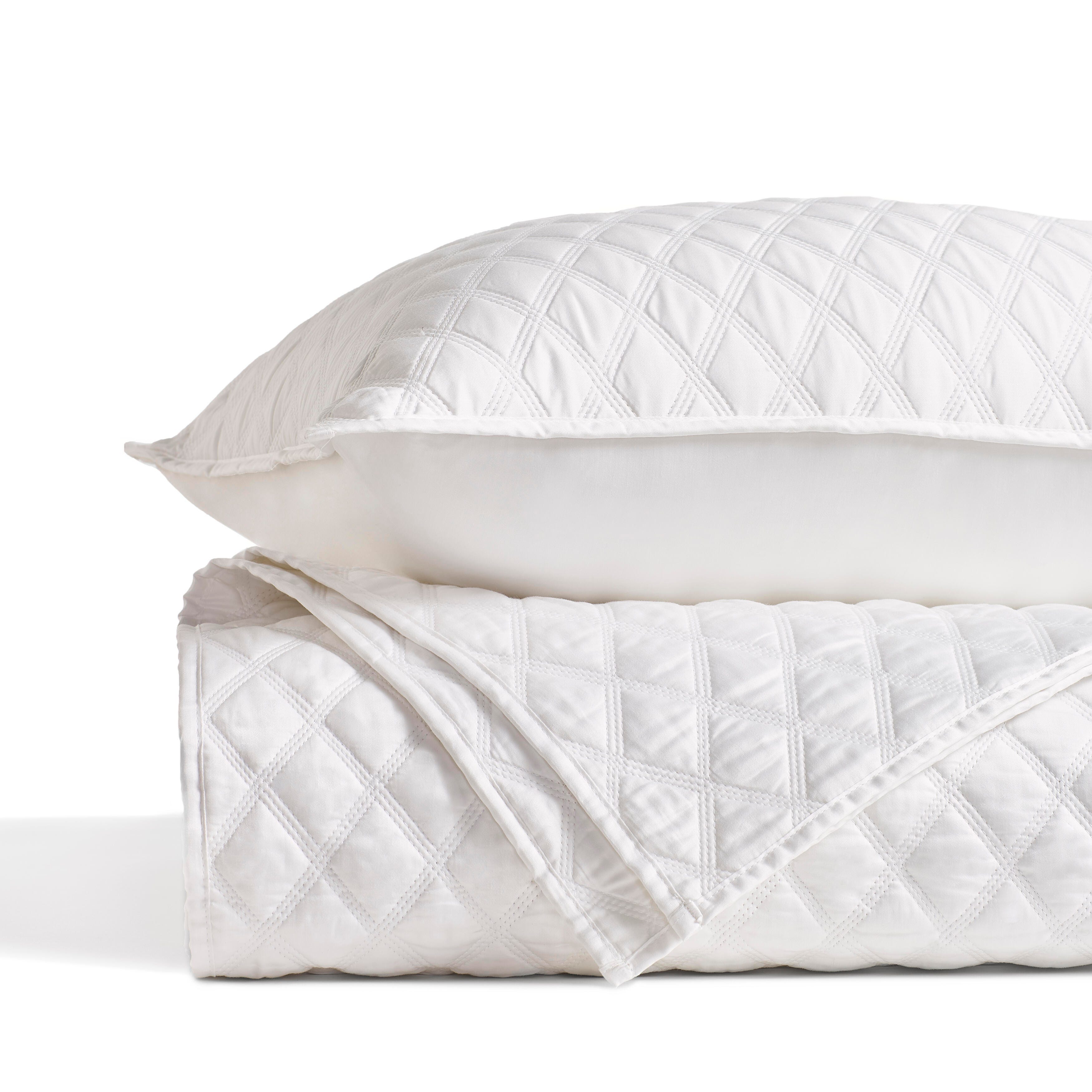 J. Queen New York Premier Sateen 3 Piece Full/Queen Quilt Set, Crisp White, large