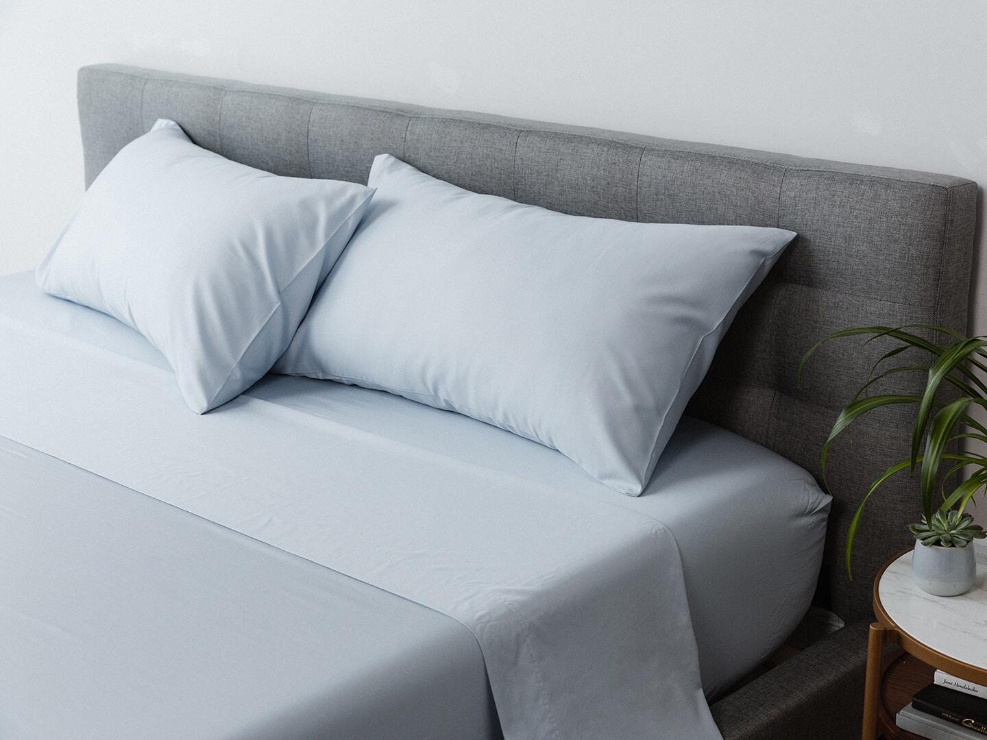 MOLECULE Percale Performance 4-Piece California King Sheet Set, Powder Blue, large