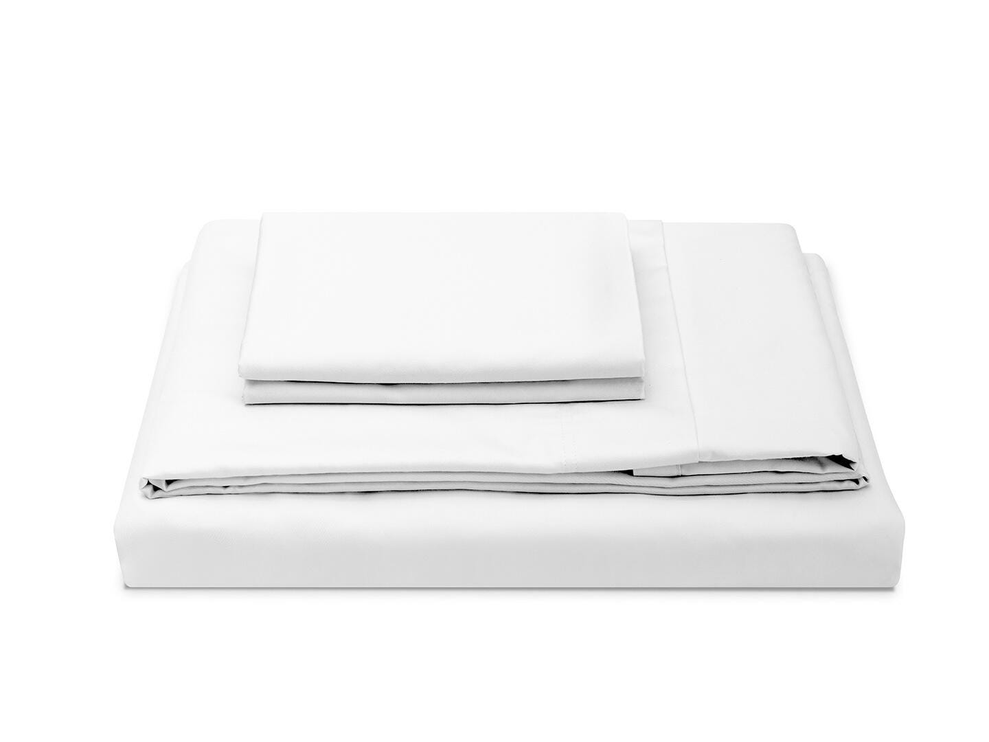 MOLECULE Percale Performance 3-Piece Twin XL Sheet Set, White, large
