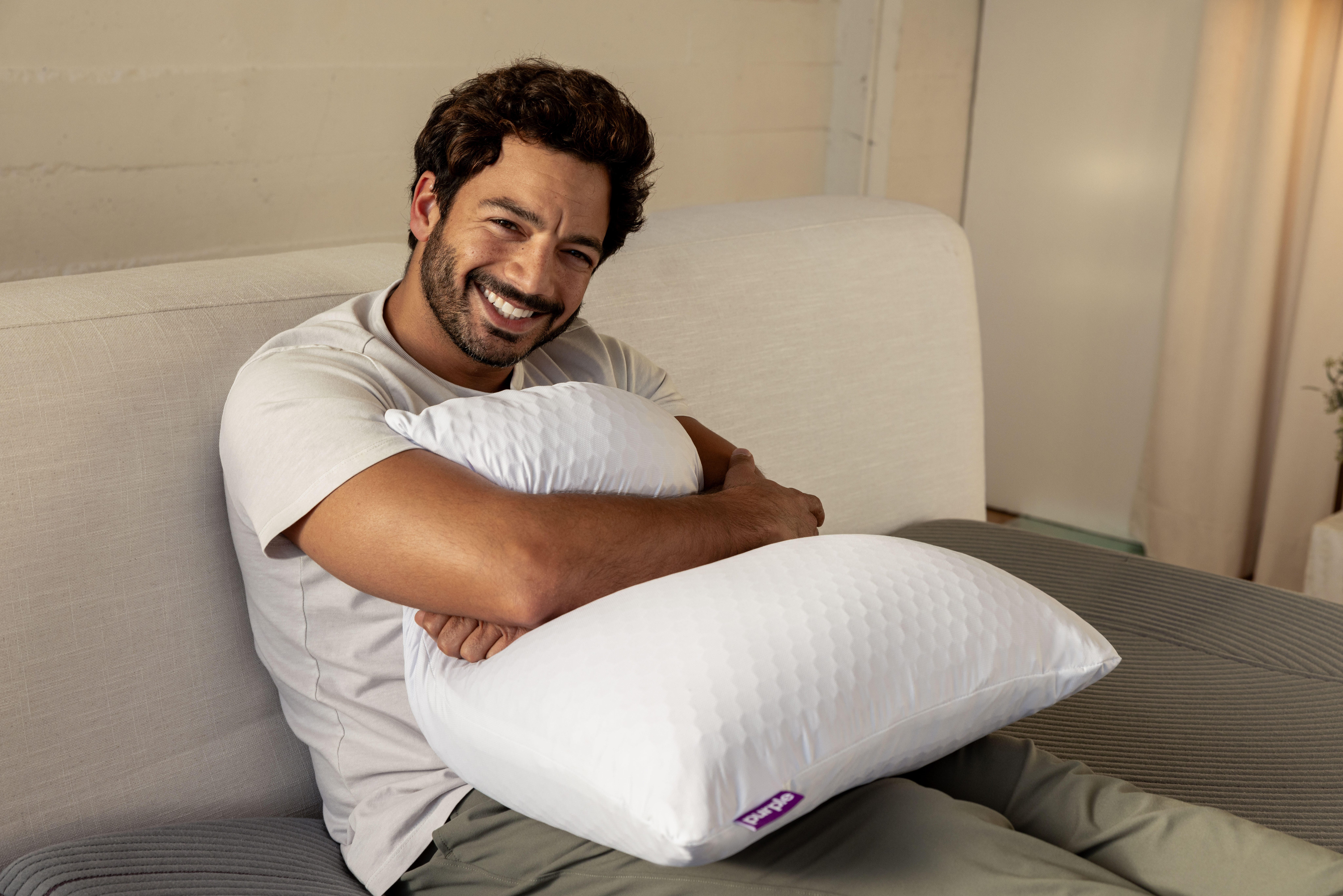 Purple Freeform MicroFlex Moon Foam Standard Pillow, White, rollover