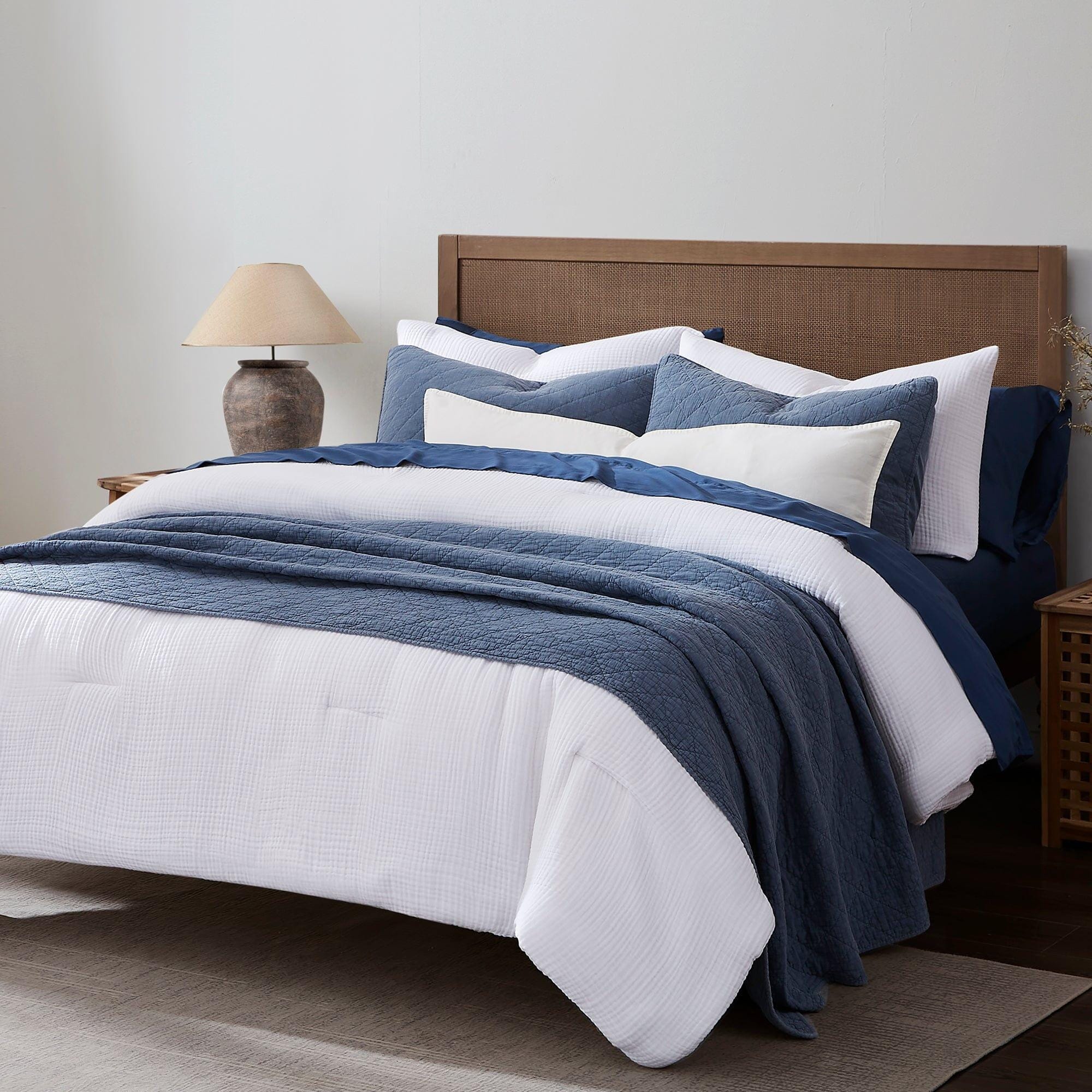 HiEnd Accents Voile 3 Piece Queen Comforter Set, White, rollover