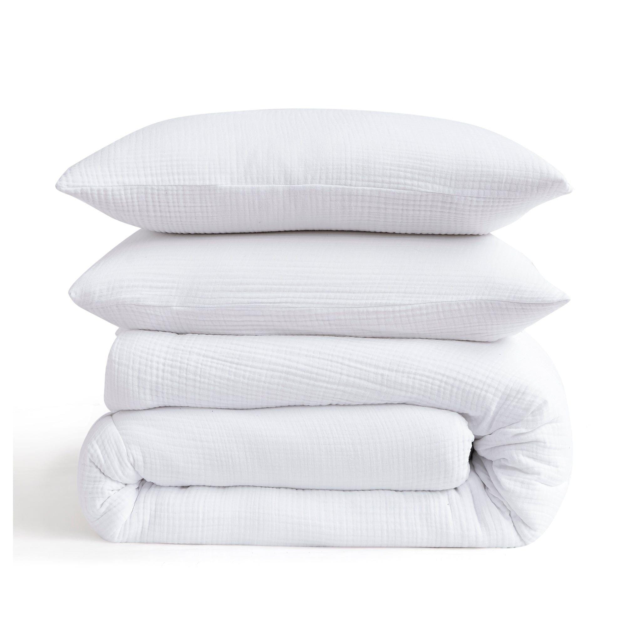 HiEnd Accents Voile 3 Piece Queen Comforter Set, White, large