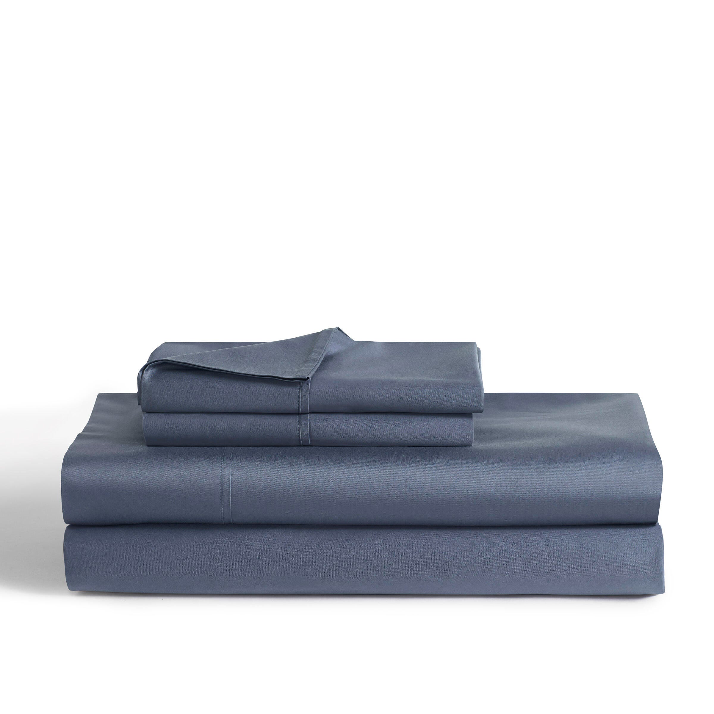J. Queen New York Premier Sateen 4-Piece California King Sheet Set, Atlantic Blue, large