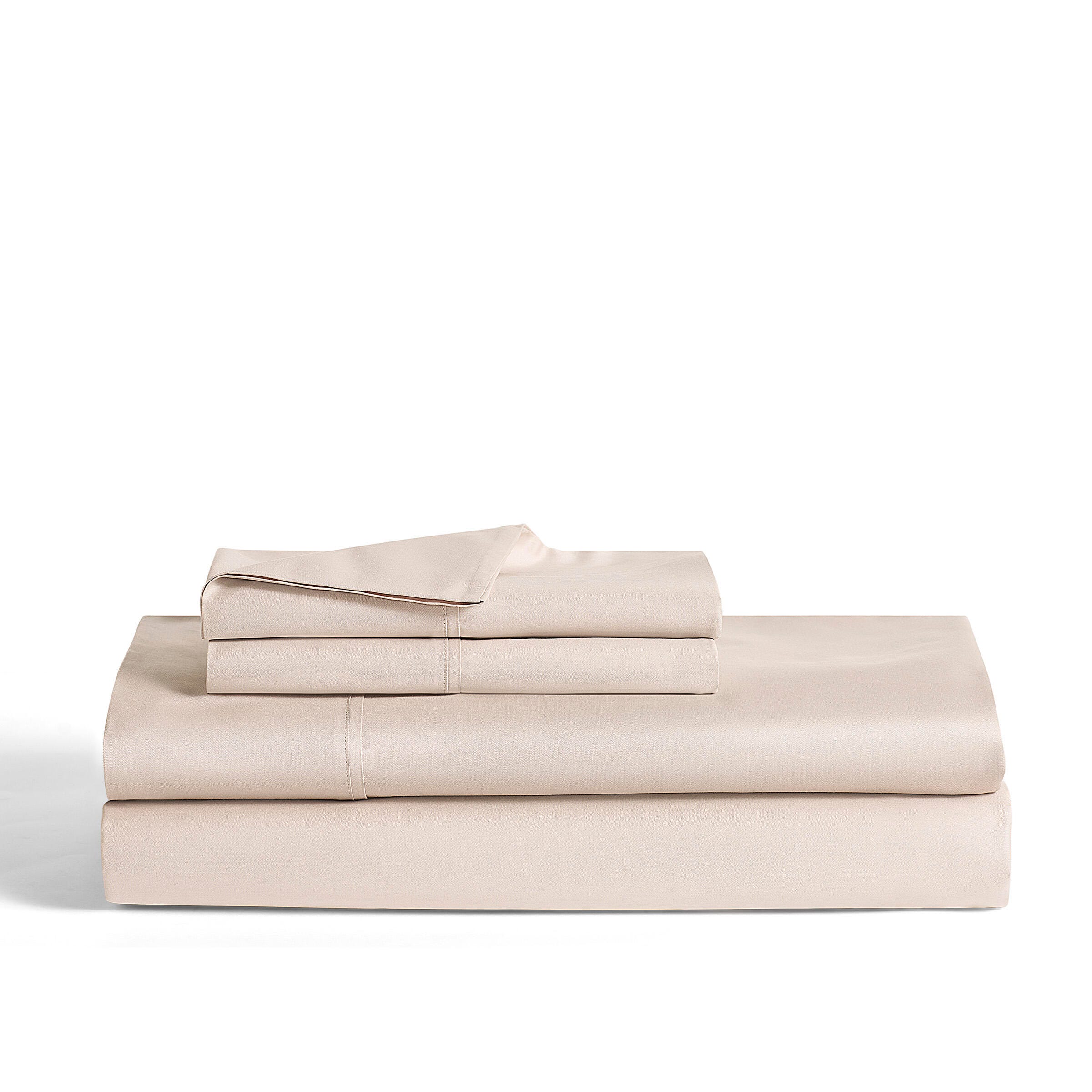 J. Queen New York Premier Sateen 4-Piece King Sheet Set, Shell Pink, large