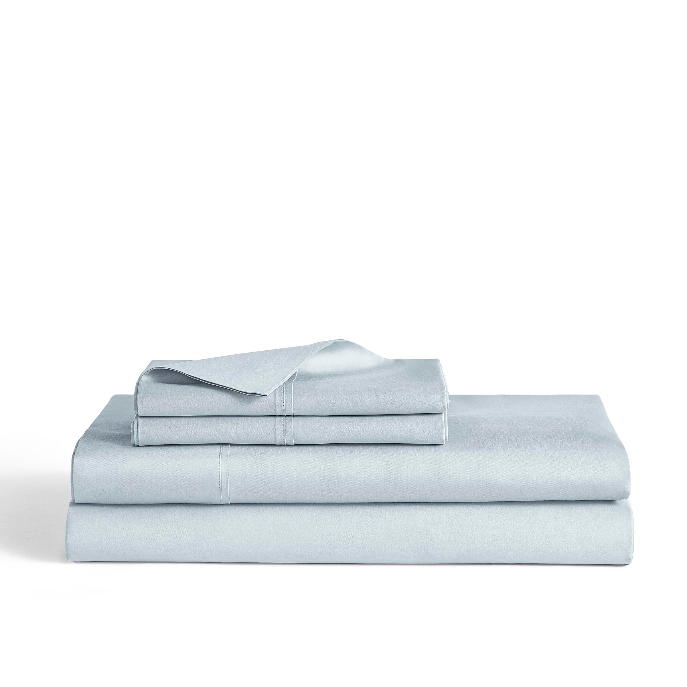 J. Queen New York Premier Sateen 4-Piece King Sheet Set, Sterling, large