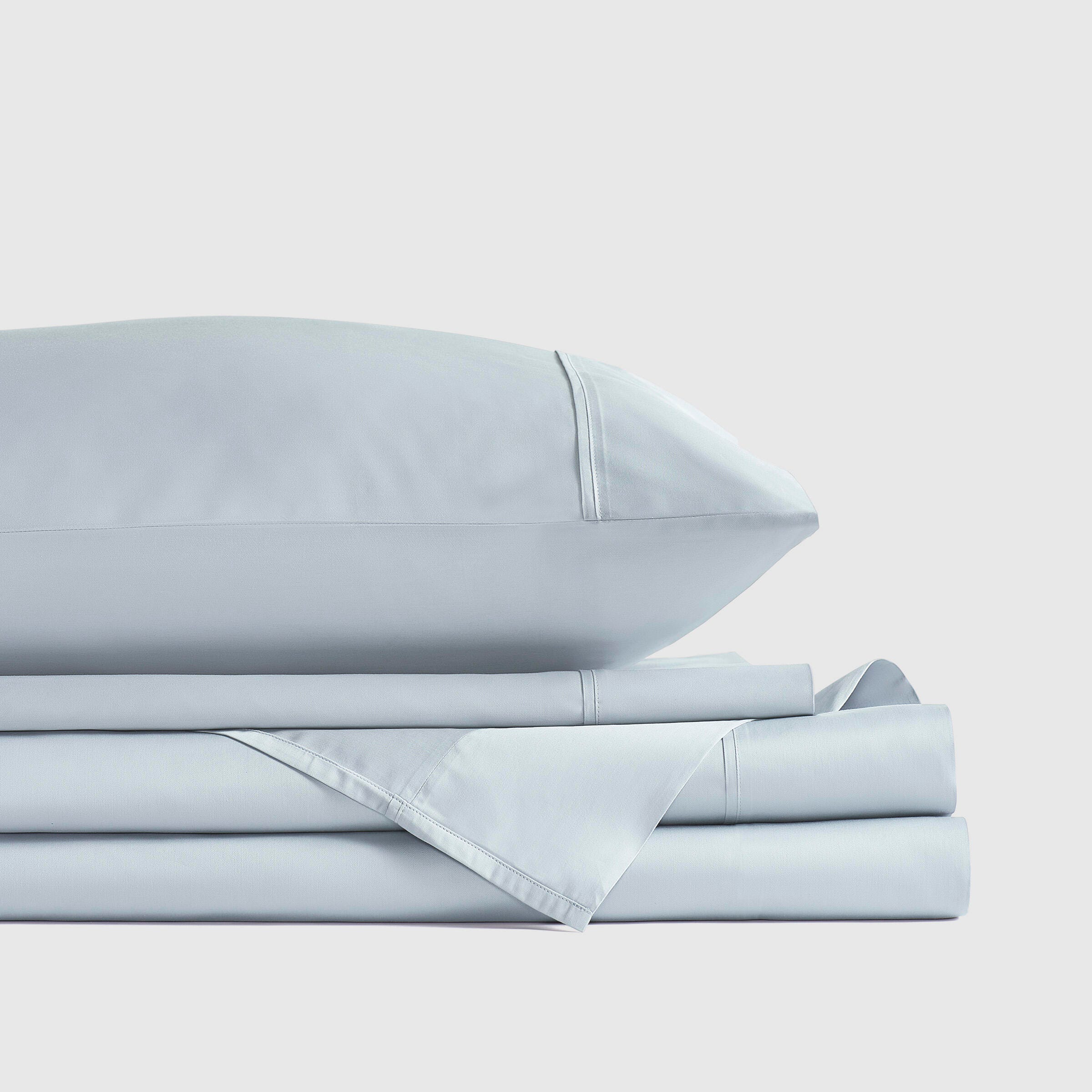 J. Queen New York Premier Sateen 4-Piece King Sheet Set, Sterling, large