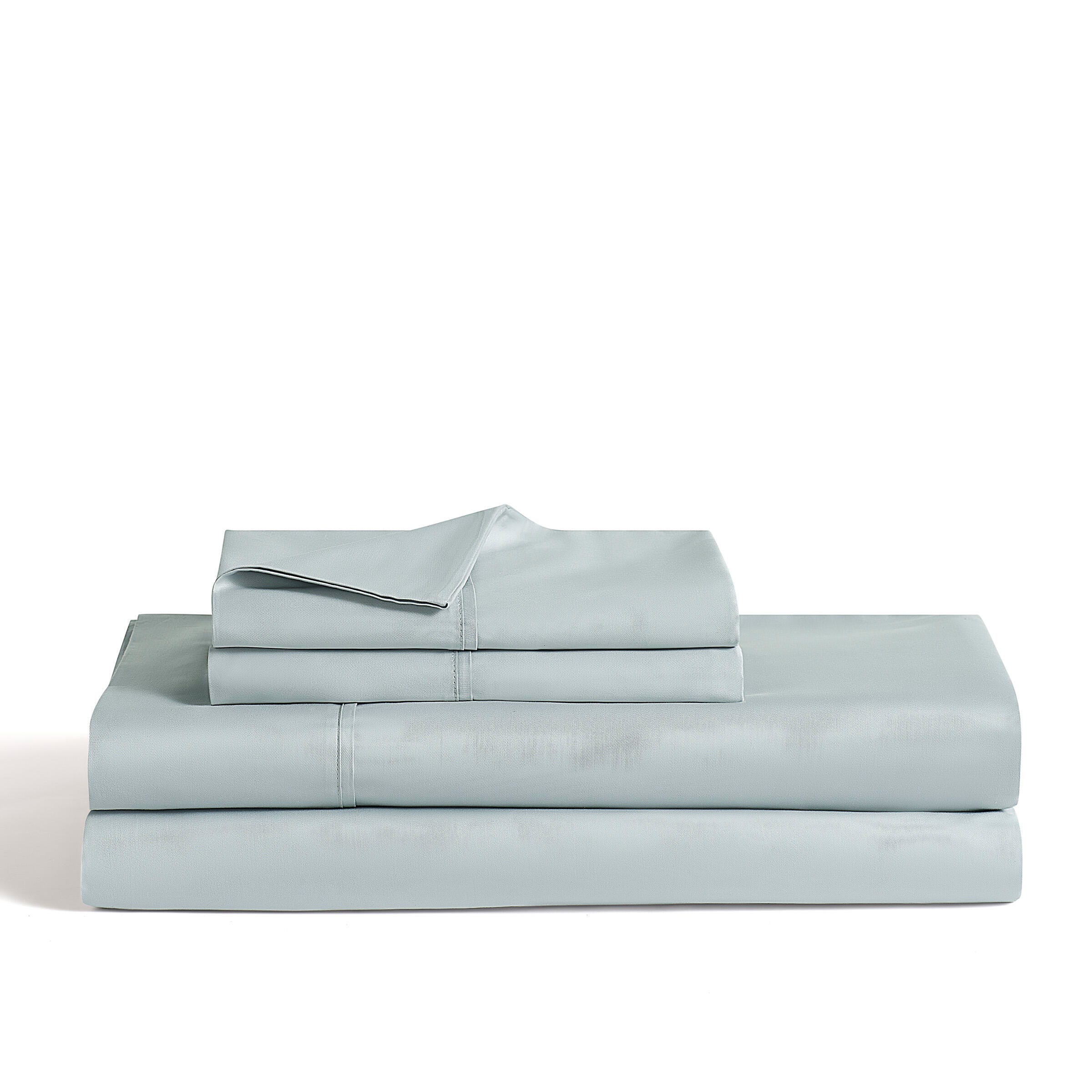 J. Queen New York Premier Sateen 4-Piece King Sheet Set, Spa, large