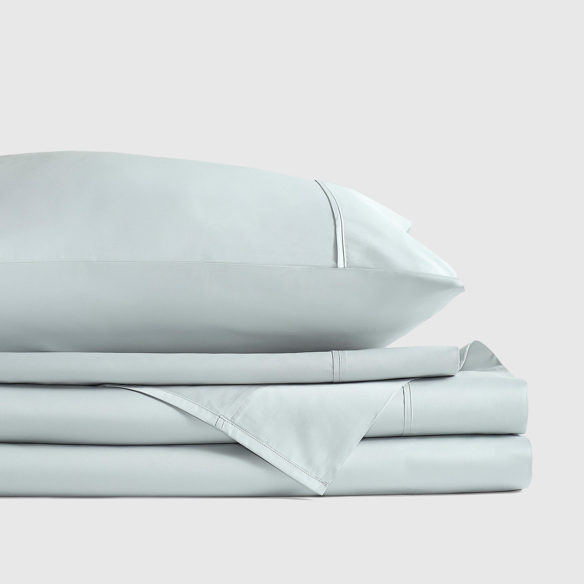 J. Queen New York Premier Sateen 4-Piece Queen Sheet Set, Spa, large