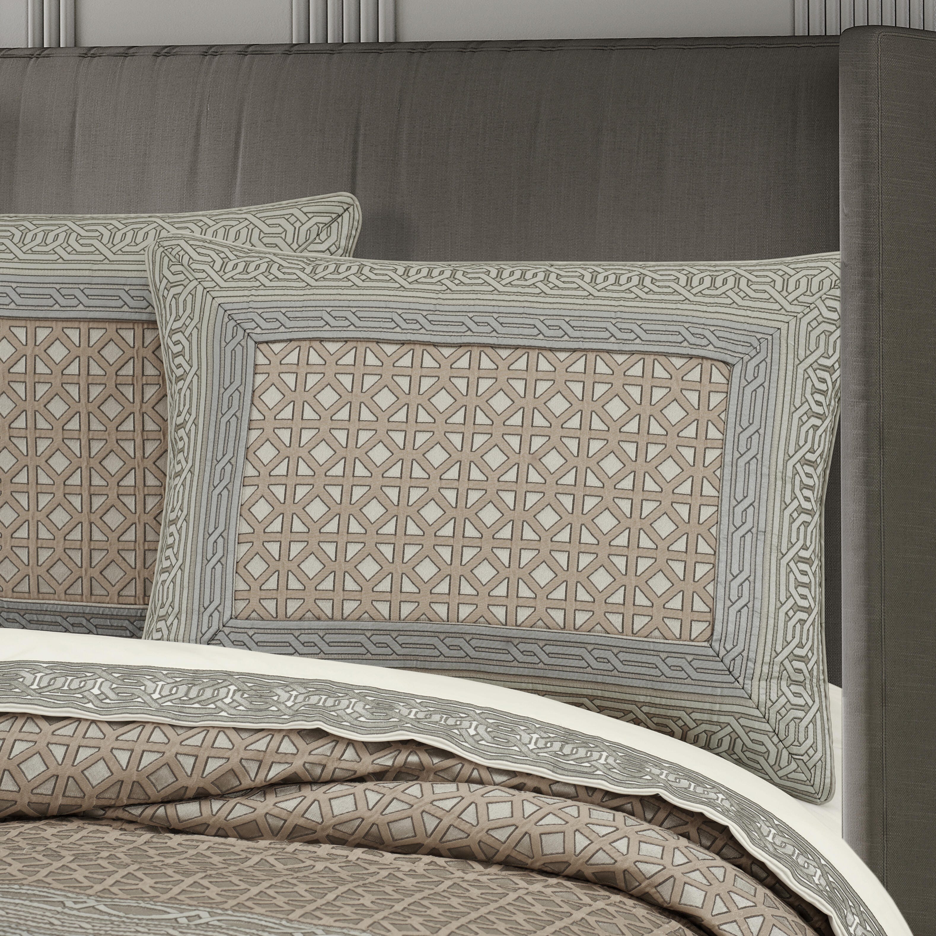 J. Queen New York Alaro 4 Piece King Comforter Set, Spa, large