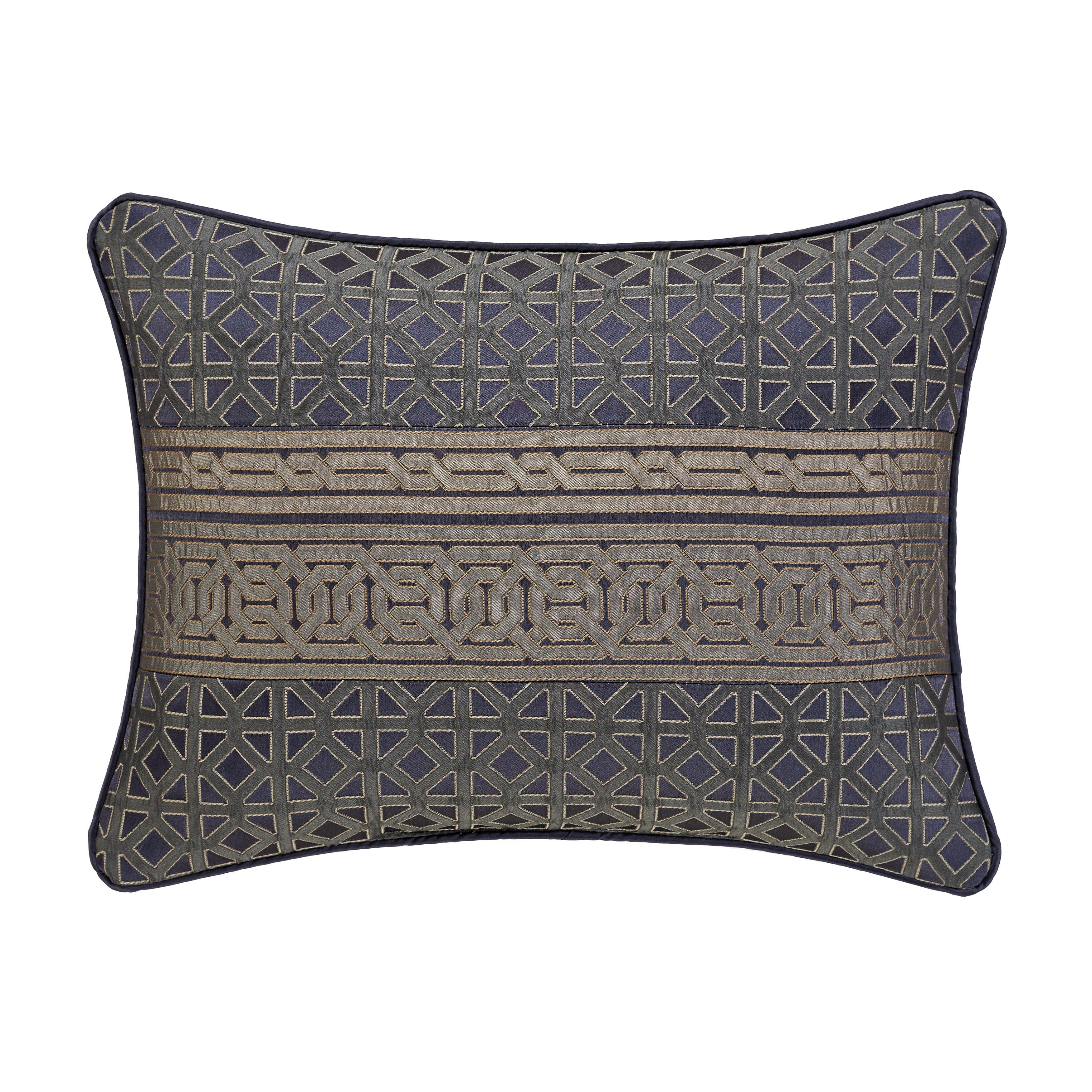 J. Queen New York Alaro Boudoir Decorative Throw Pillow, Slate, large