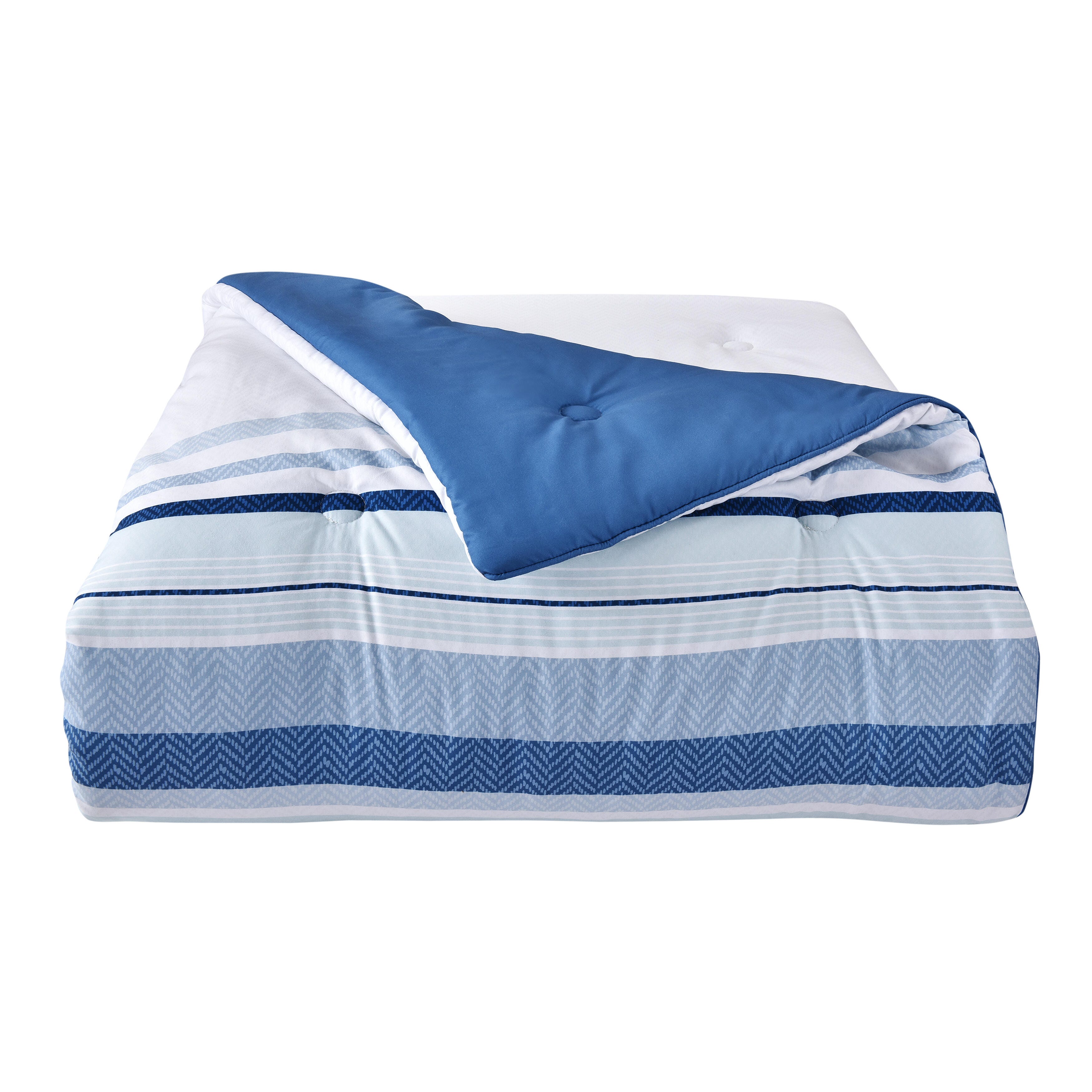 Royal Court Carson 3 Piece King/California King Comforter Set, Blue, large