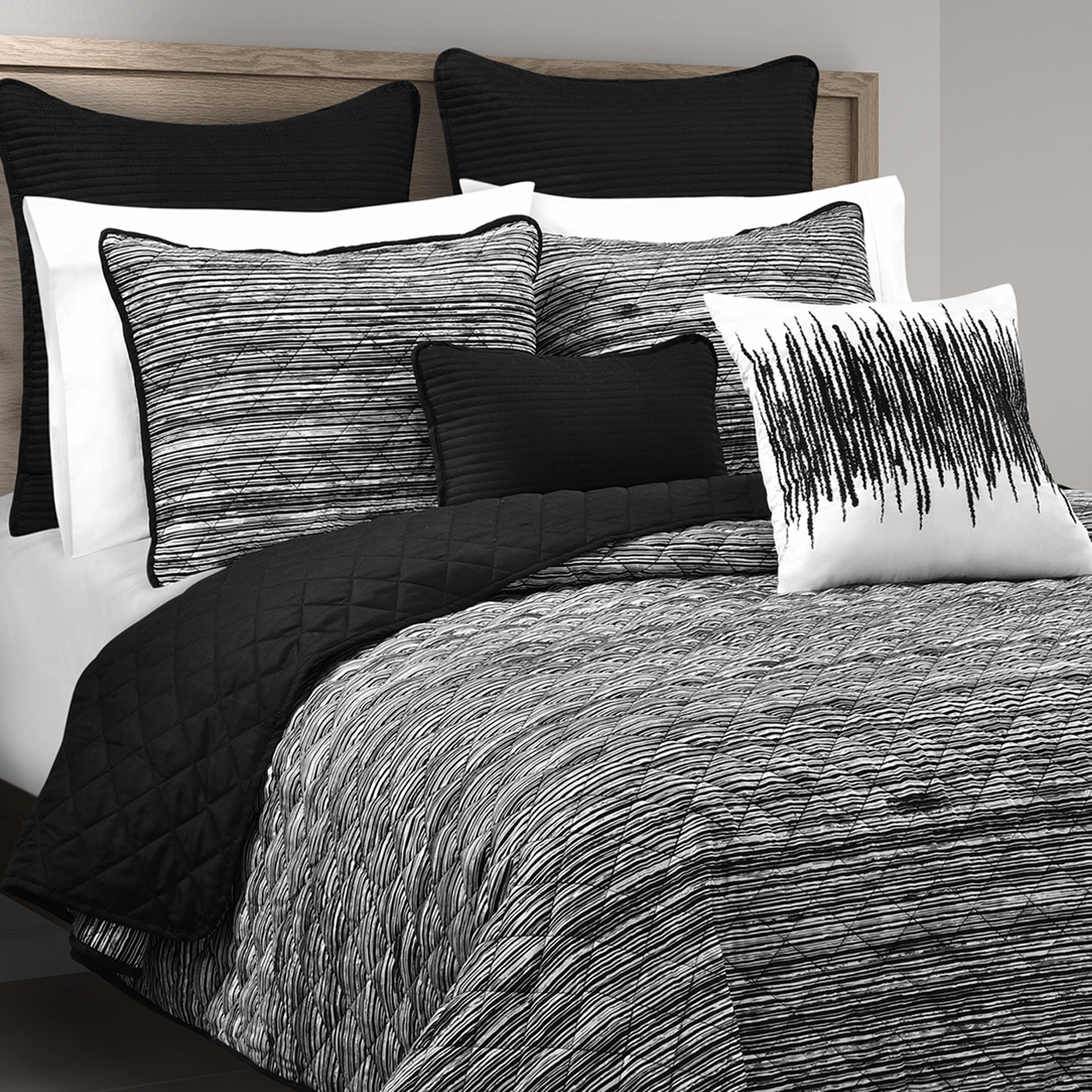 Royal Court Dalton 2 Piece Twin/Twin Xl Quilt Set, Black, large