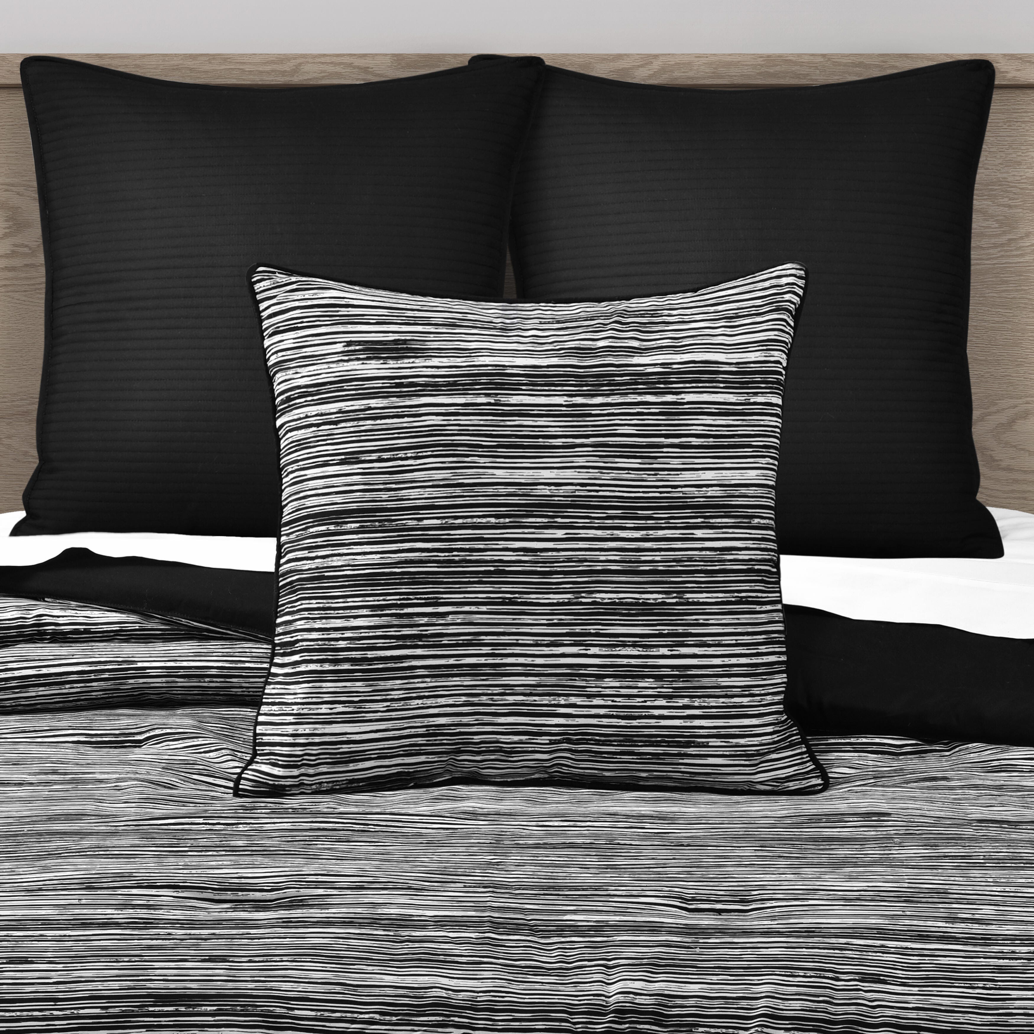 Royal Court Dalton Square Decorative Throw Pillow, Black, large