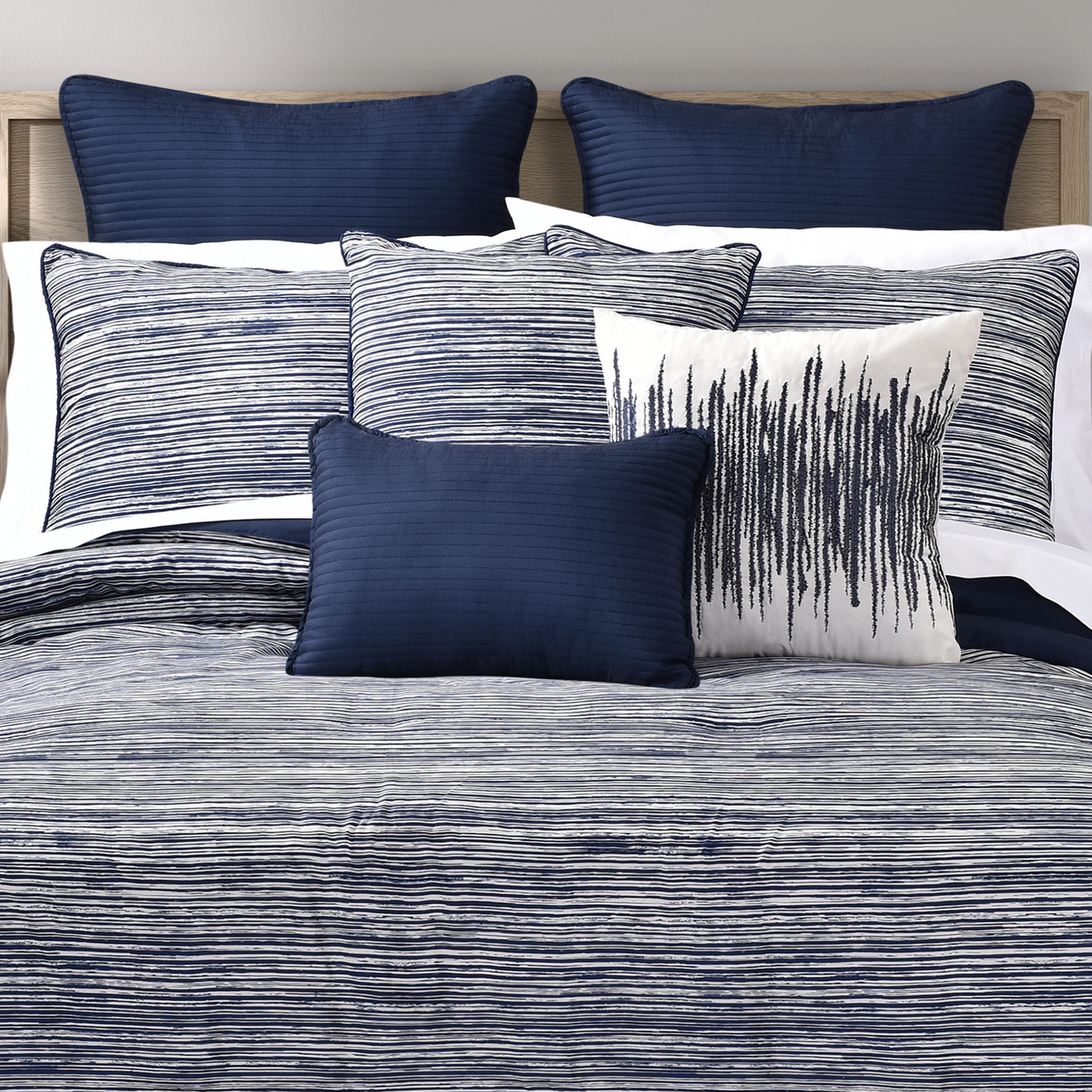 Royal Court Dalton Square Decorative Throw Pillow, Navy, large